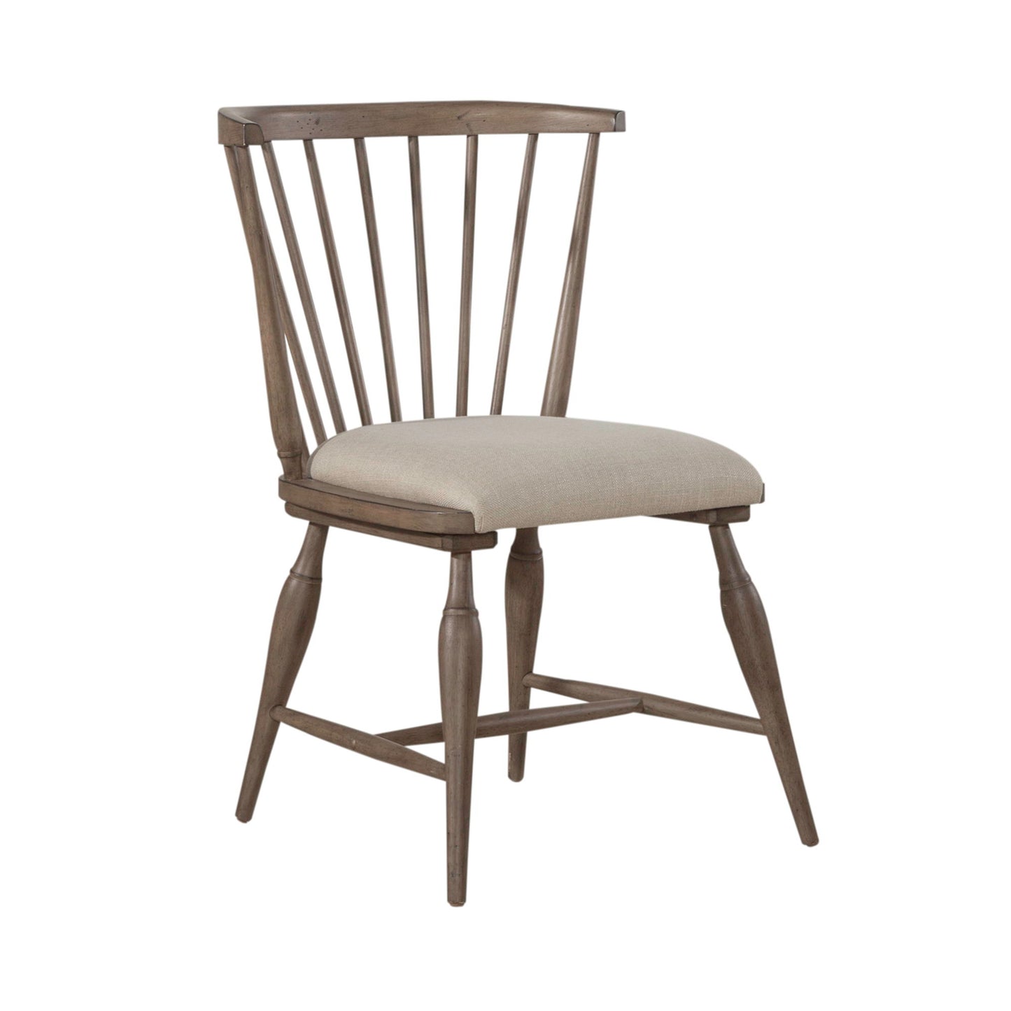Americana Farmhouse - Upholstered Seat Windsor Chair (RTA) - Light Brown - Hornell Furniture Outlet