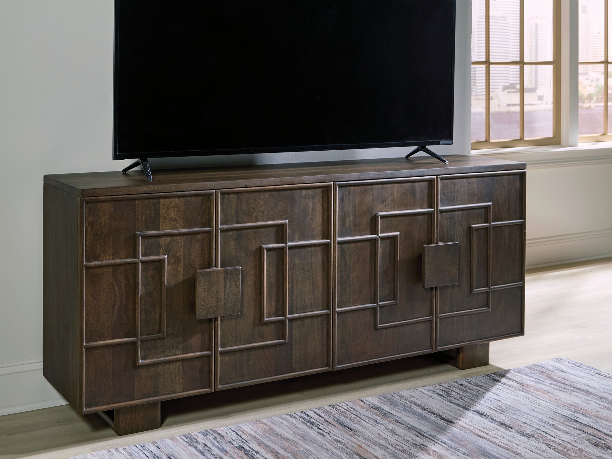 Cato - Dark Brown - Accent Cabinet - Hornell Furniture Outlet