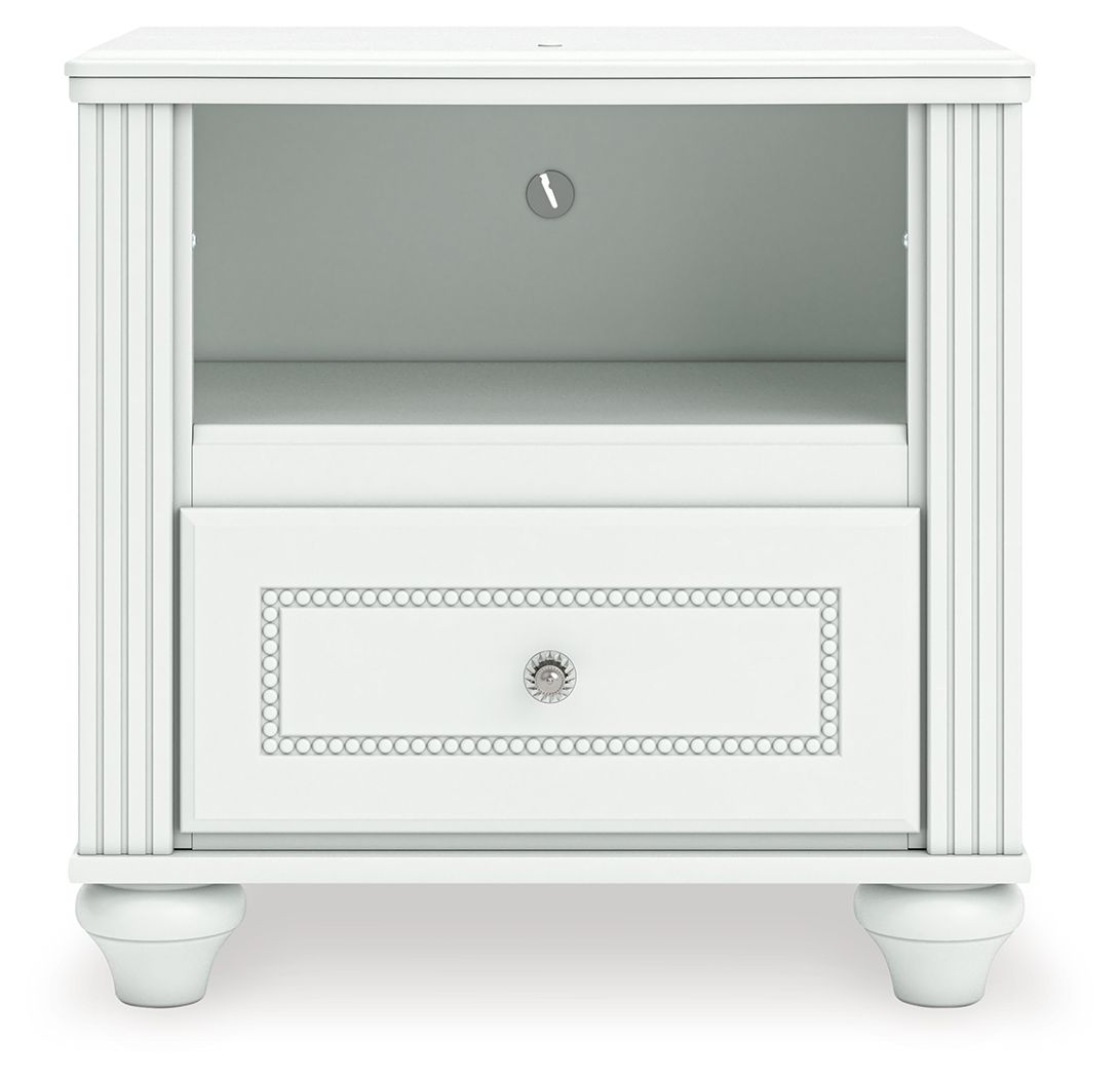Kozlani - One Drawer Night Stand - White - Hornell Furniture Outlet