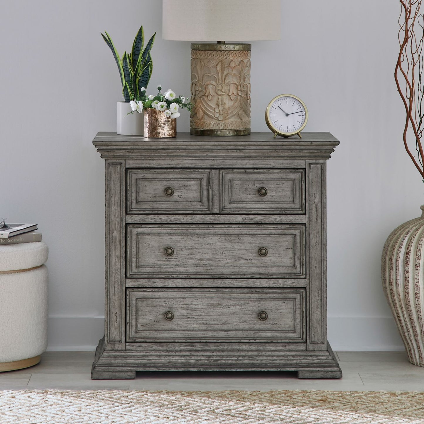 Big Valley - Bedside Chest With Charging Station - Hornell Furniture Outlet