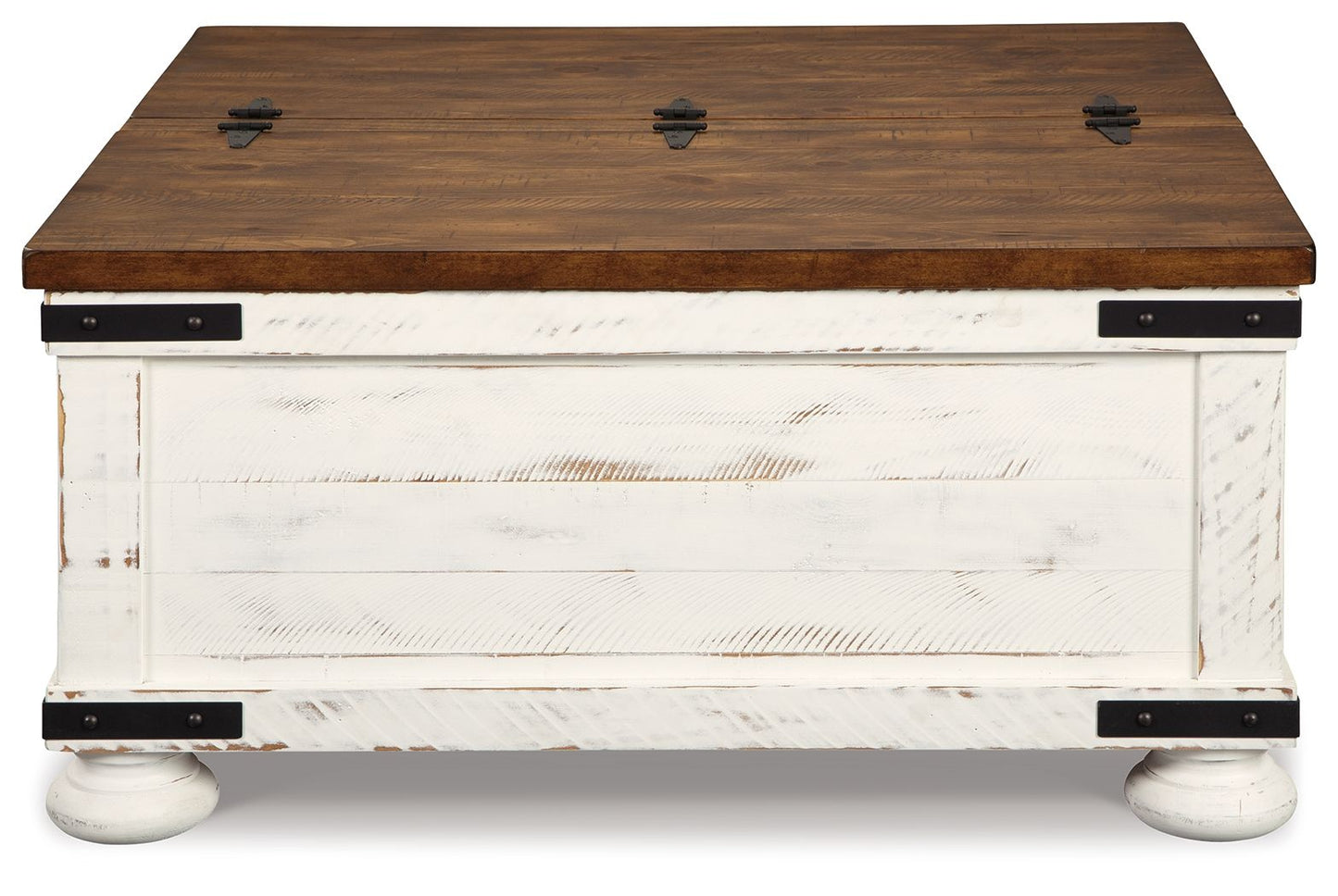 Wystfield - White / Brown - Cocktail Table with Storage - Hornell Furniture Outlet