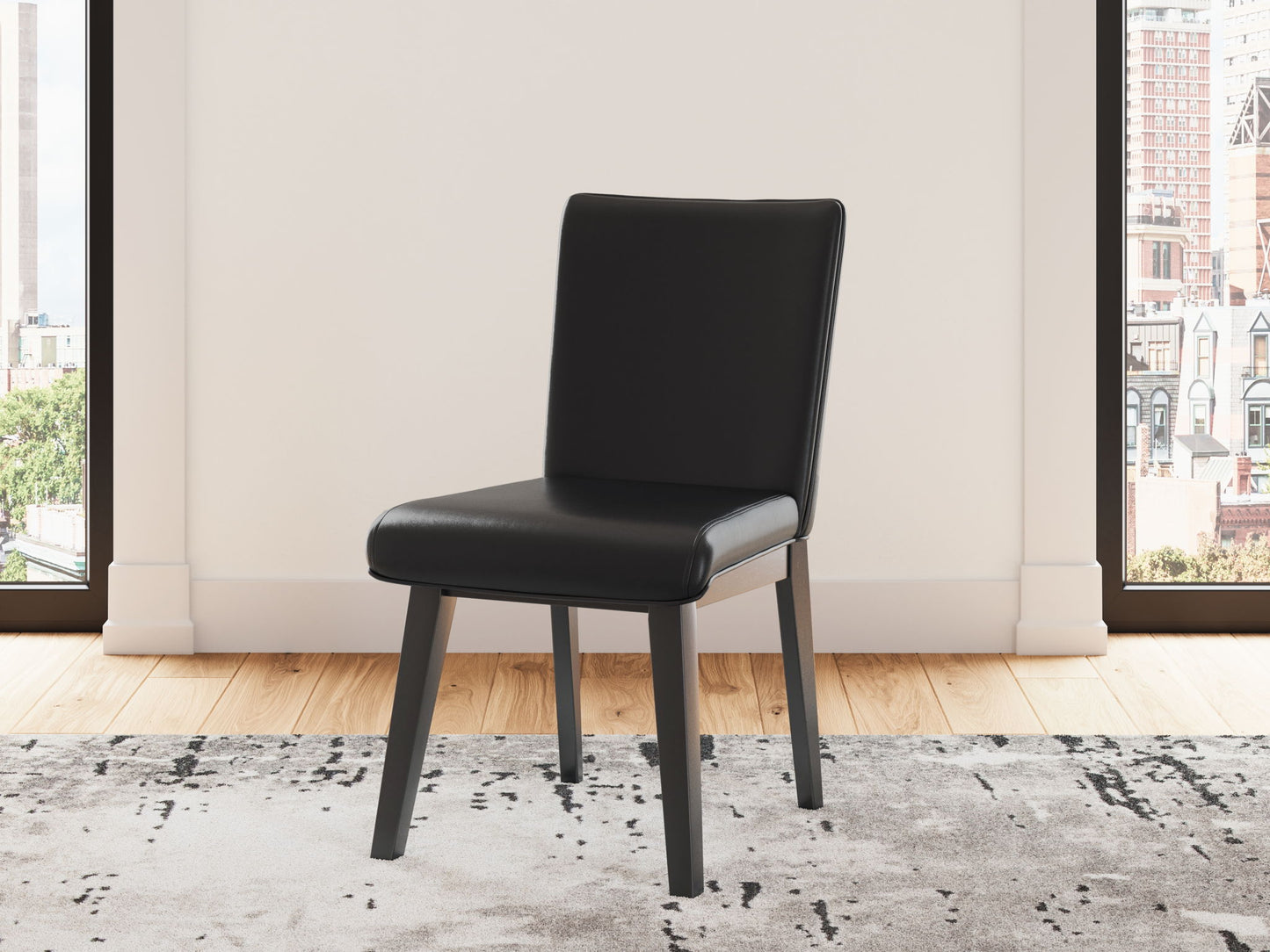 Jettaya - Black - Dining Upholstered Side Chair (Set of 2) - Hornell Furniture Outlet