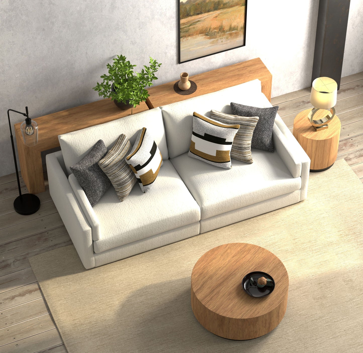 Trevor - 2 Piece Extra Deep Oversized Sofa - Hornell Furniture Outlet