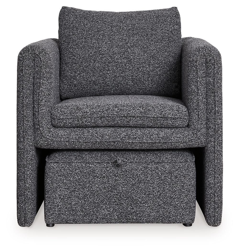 Vreni - Charcoal / Black - Accent Chair - Hornell Furniture Outlet