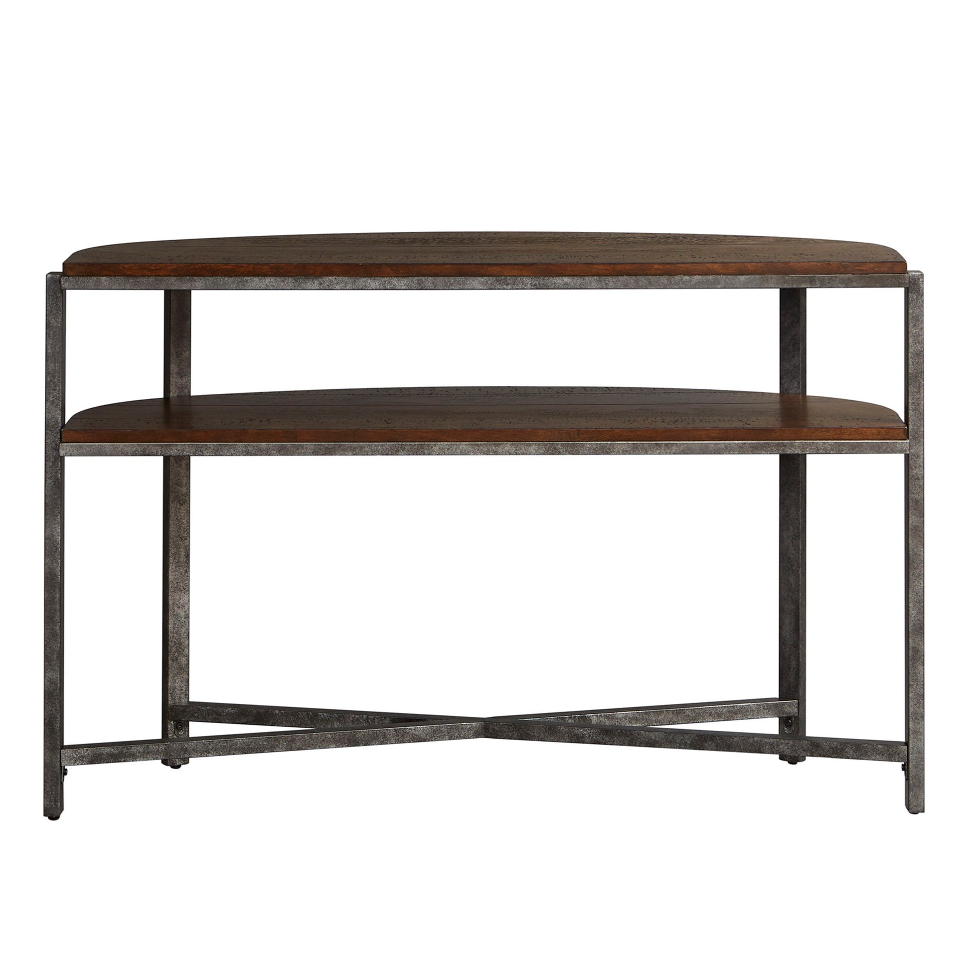 Breckinridge - Demilune Sofa Table - Dark Brown - Hornell Furniture Outlet