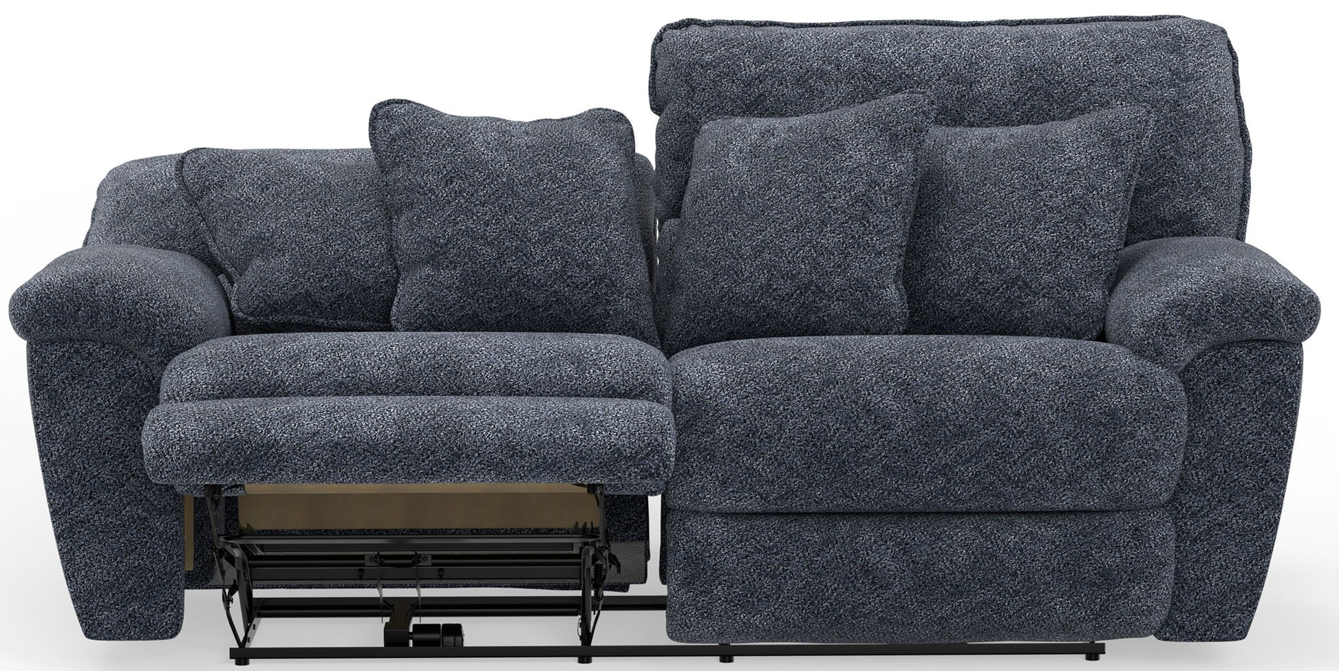 Paxon - Deep Seat Power Reclining Sofa With Power Adjustable Headrest - Smoke - Hornell Furniture Outlet