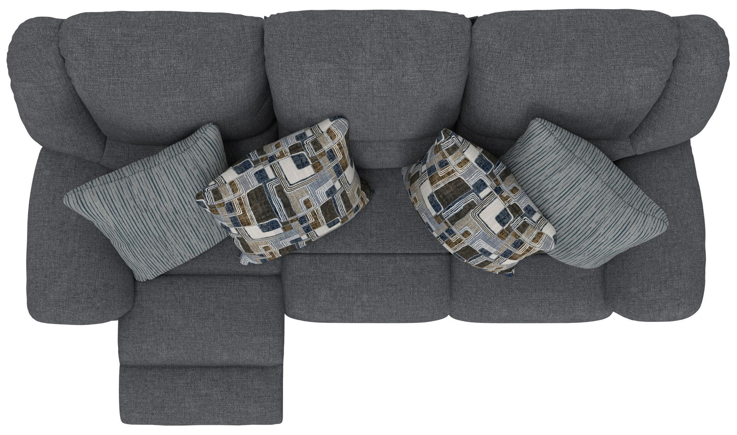 Trifecta - Sofa With 3 Recliners and Drop Down Table - Hornell Furniture Outlet
