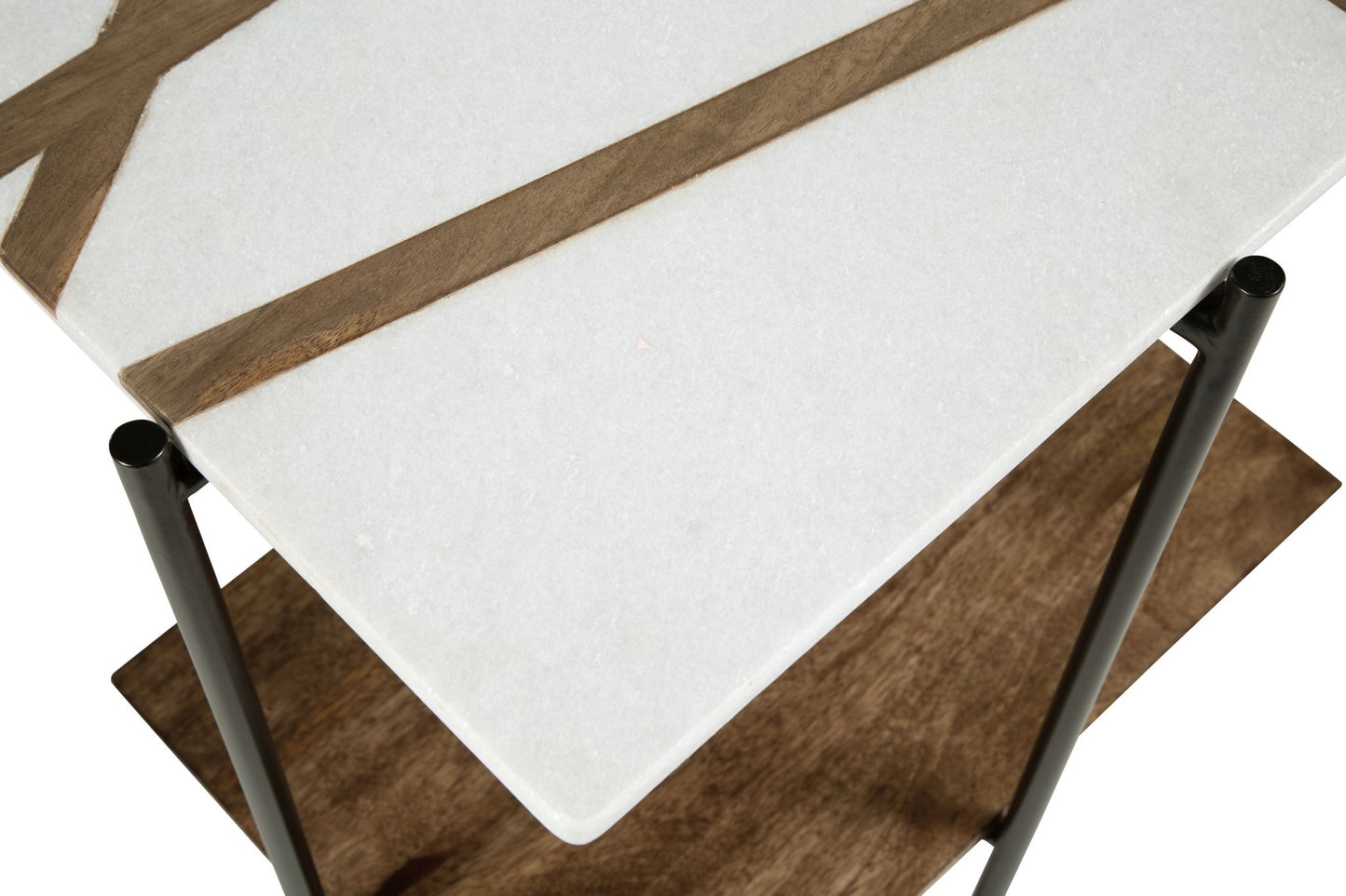 Braxmore - White / Light Brown - Accent Table - Hornell Furniture Outlet