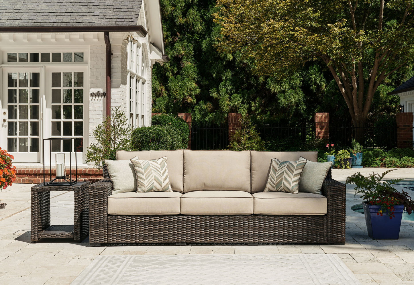 Coastline Bay - Brown - Sofa With Cushion - Hornell Furniture Outlet
