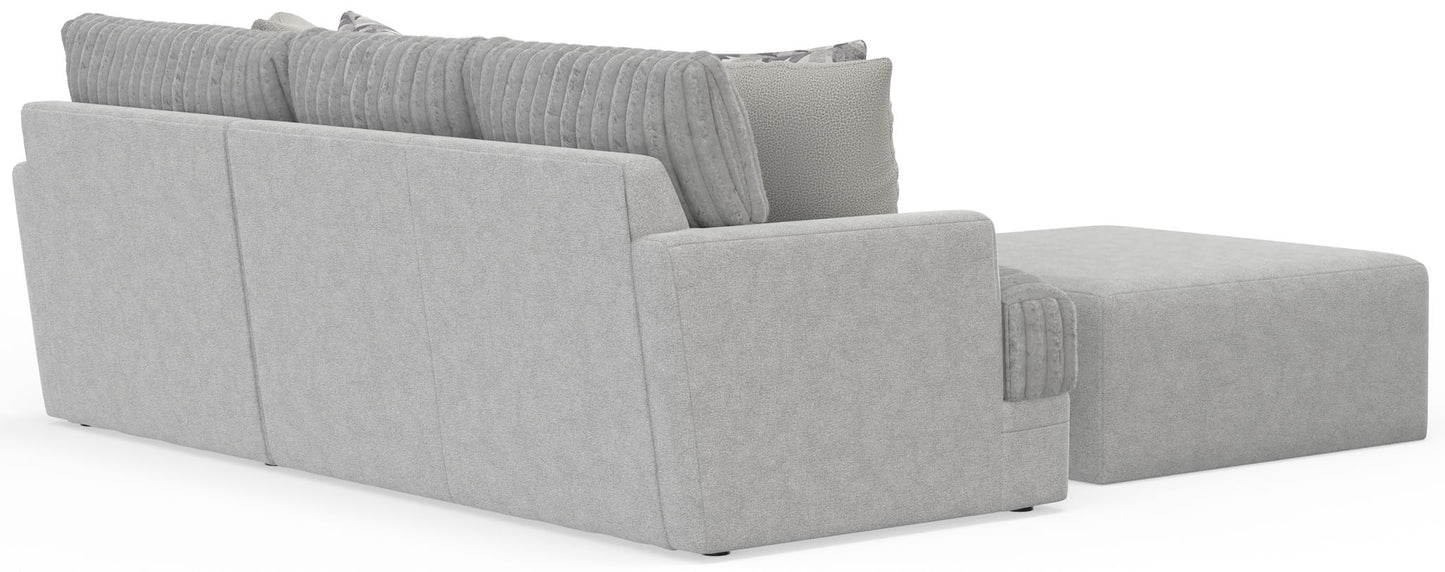 Titan - Sectional With Comfort Coil Seating, Cocktail Ottoman And Accent Pillows Included - Hornell Furniture Outlet