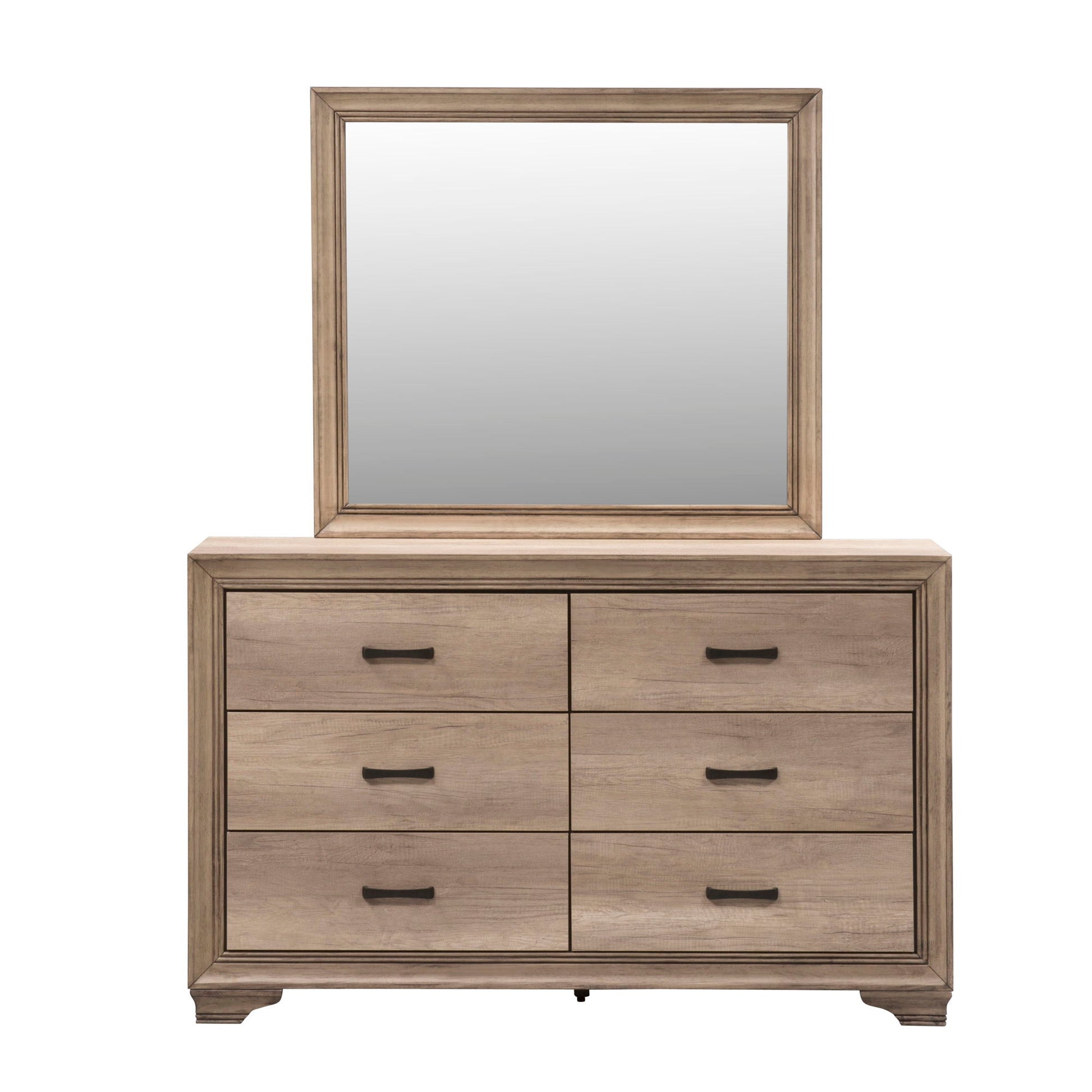 Sun Valley - 6 Drawer Dresser - Light Brown - Hornell Furniture Outlet