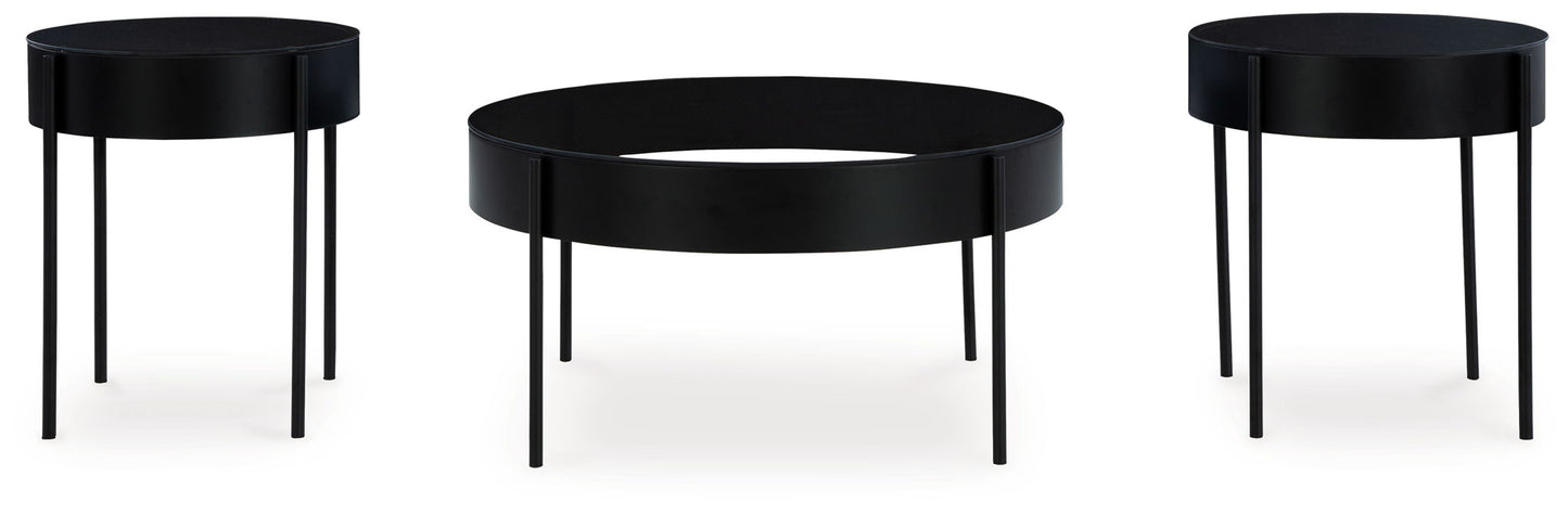 Ardoline - Black - Occasional Table Set (Set of 3) - Hornell Furniture Outlet