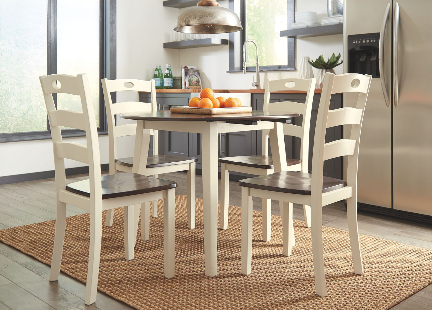 Woodanville - Cream / Brown - Dining Room Side Chair (Set of 2) - Hornell Furniture Outlet