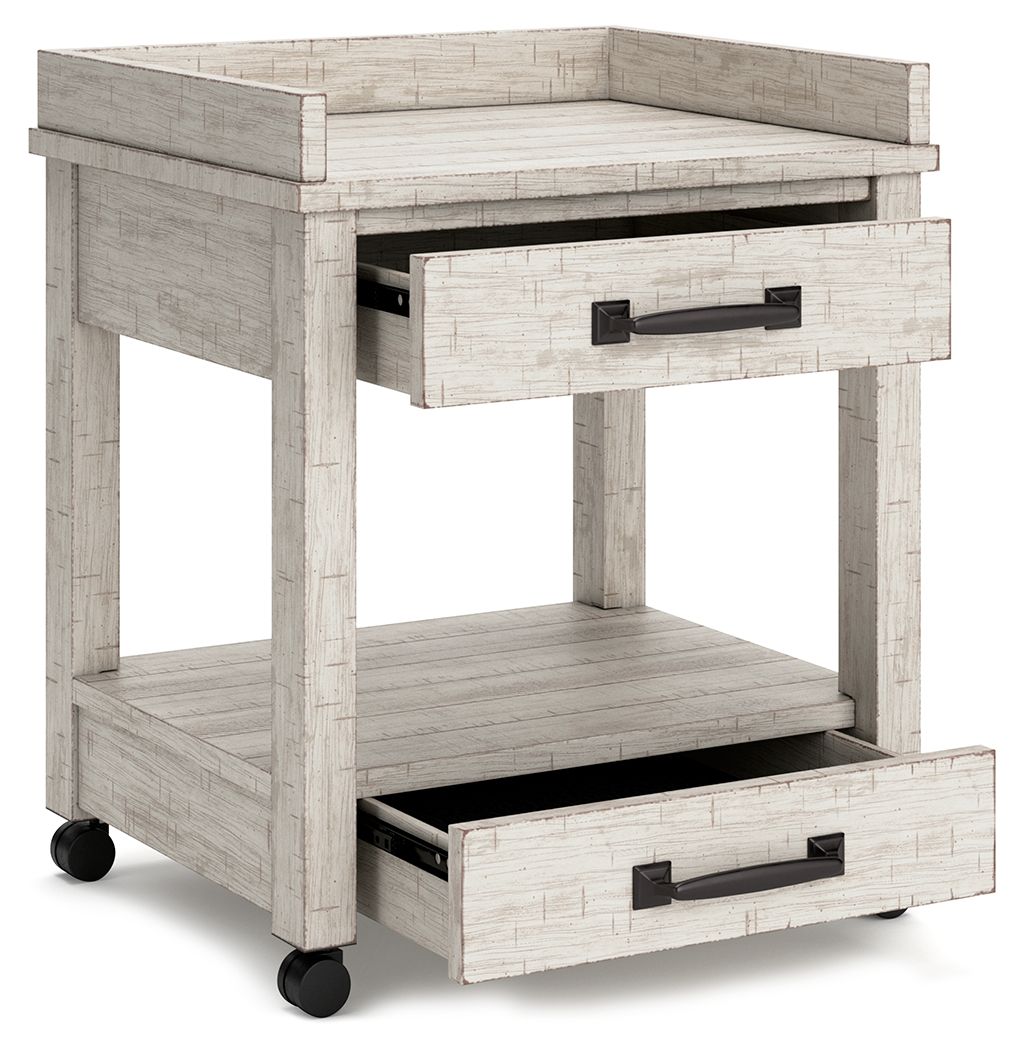Carynhurst - Whitewash - Printer Stand - Hornell Furniture Outlet