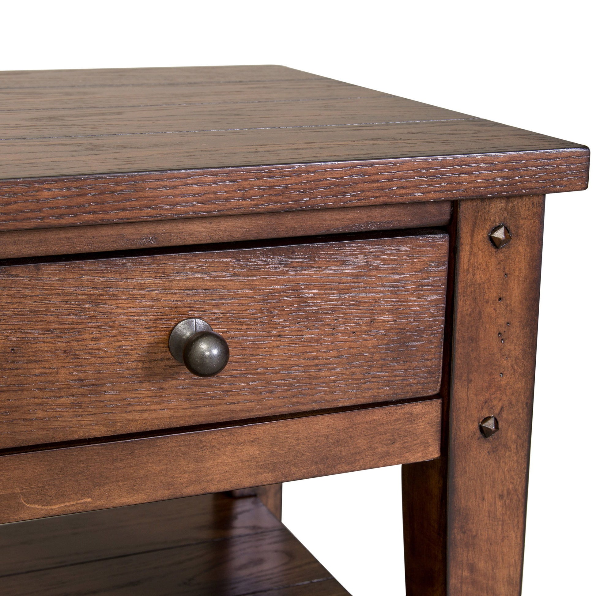 Lake House - Chair Side Table - Hornell Furniture Outlet
