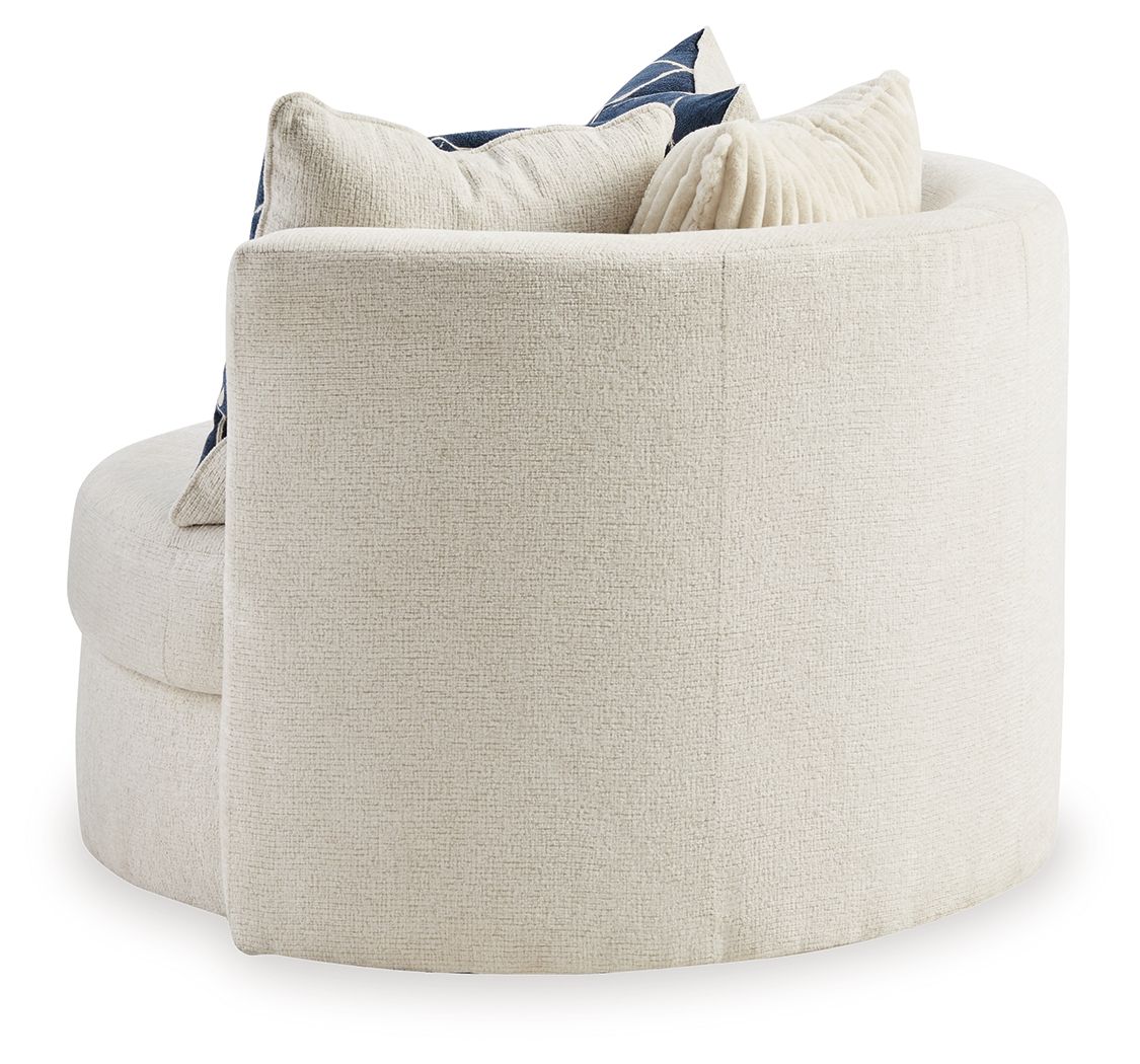 Padova - Ivory - Swivel Accent Chair - Hornell Furniture Outlet