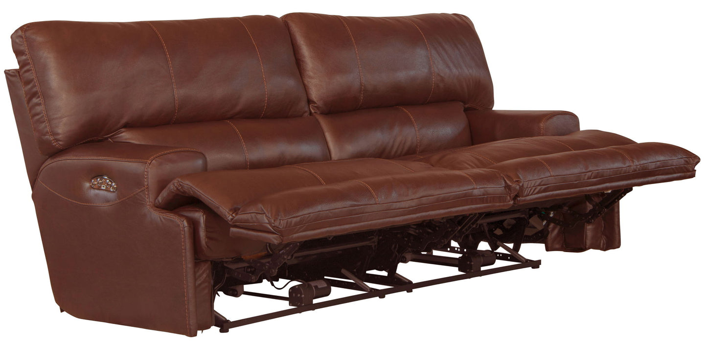 Wembley - Power Headrest Power Lay Flat Reclining Sofa - Hornell Furniture Outlet