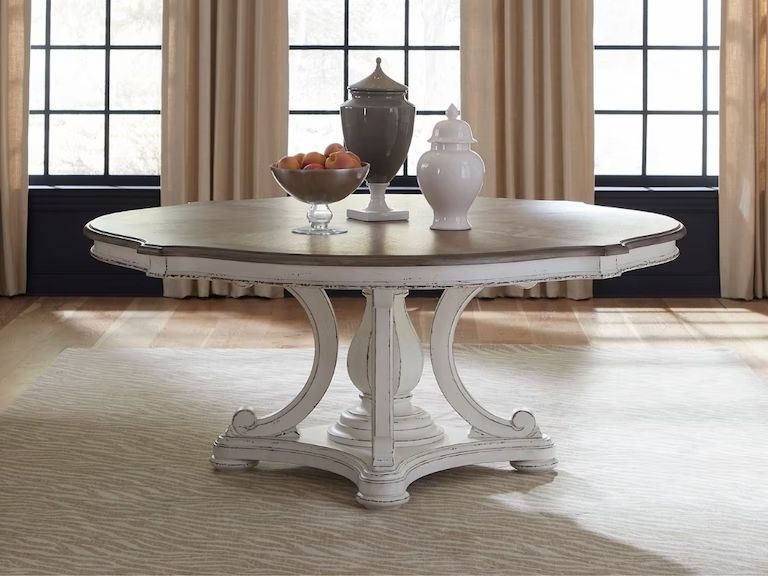 Magnolia Manor - Round Table - White - Hornell Furniture Outlet