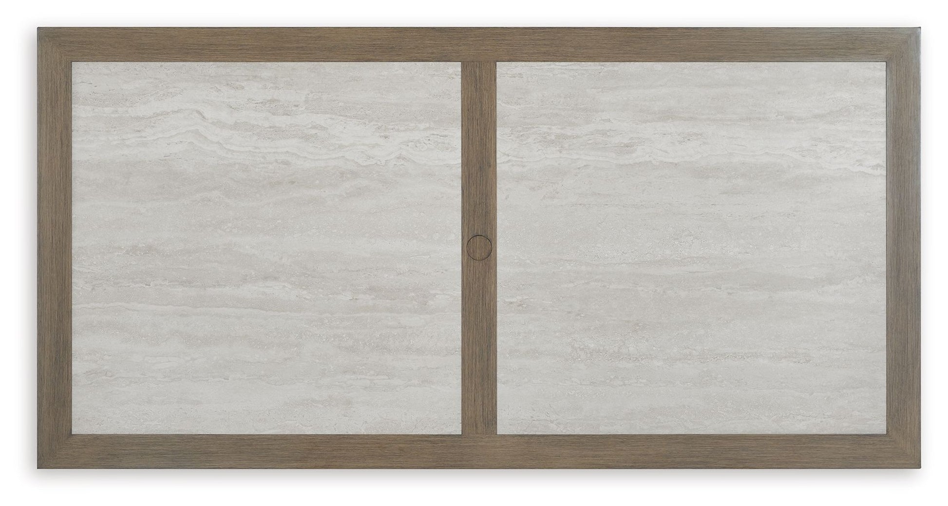 Rainier Ranch - Brown / Beige - Rectangle Dining Table With Umbrella Option - Hornell Furniture Outlet