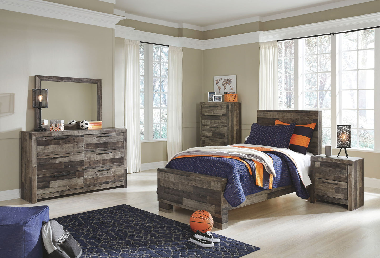 Derekson - Youth Panel Bedroom Set - Hornell Furniture Outlet