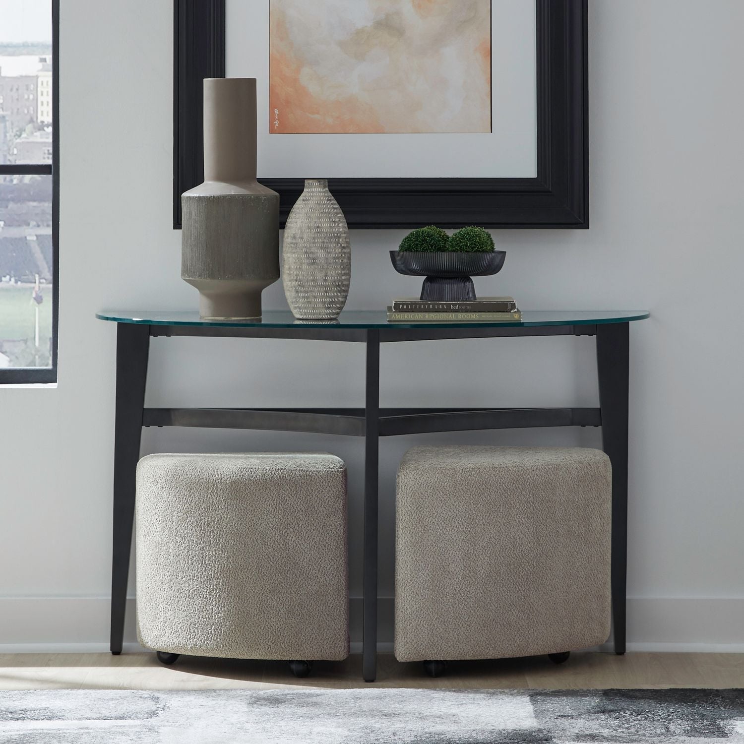 Capri - 3 Piece Table Set - Brown - Hornell Furniture Outlet