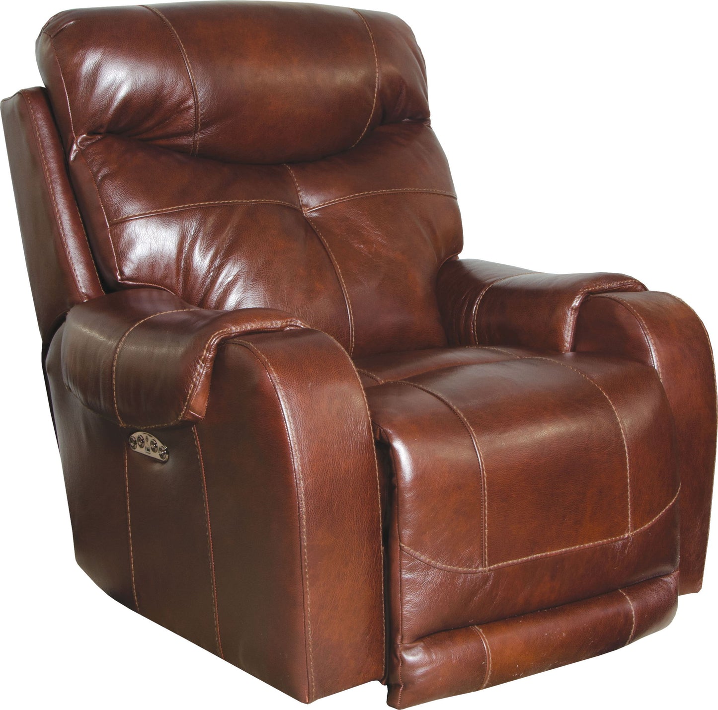 Venice - Power Headrest Lay Flat Recliner - Chocolate - Hornell Furniture Outlet