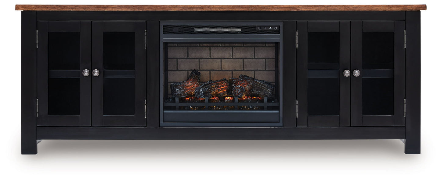 Wildenauer - 76" TV Stand With Electric Fireplace - Hornell Furniture Outlet