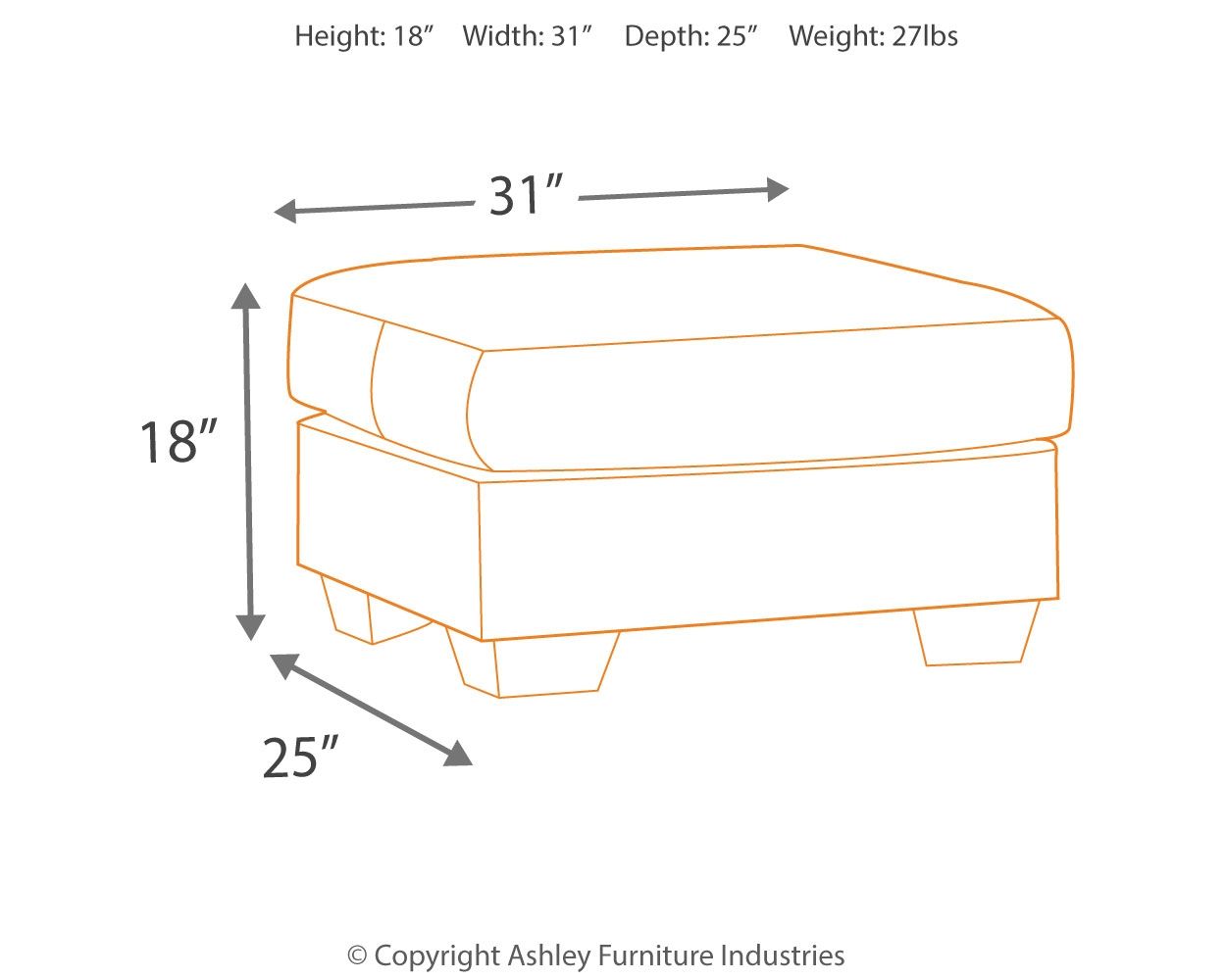 Darcy - Ottoman - Hornell Furniture Outlet