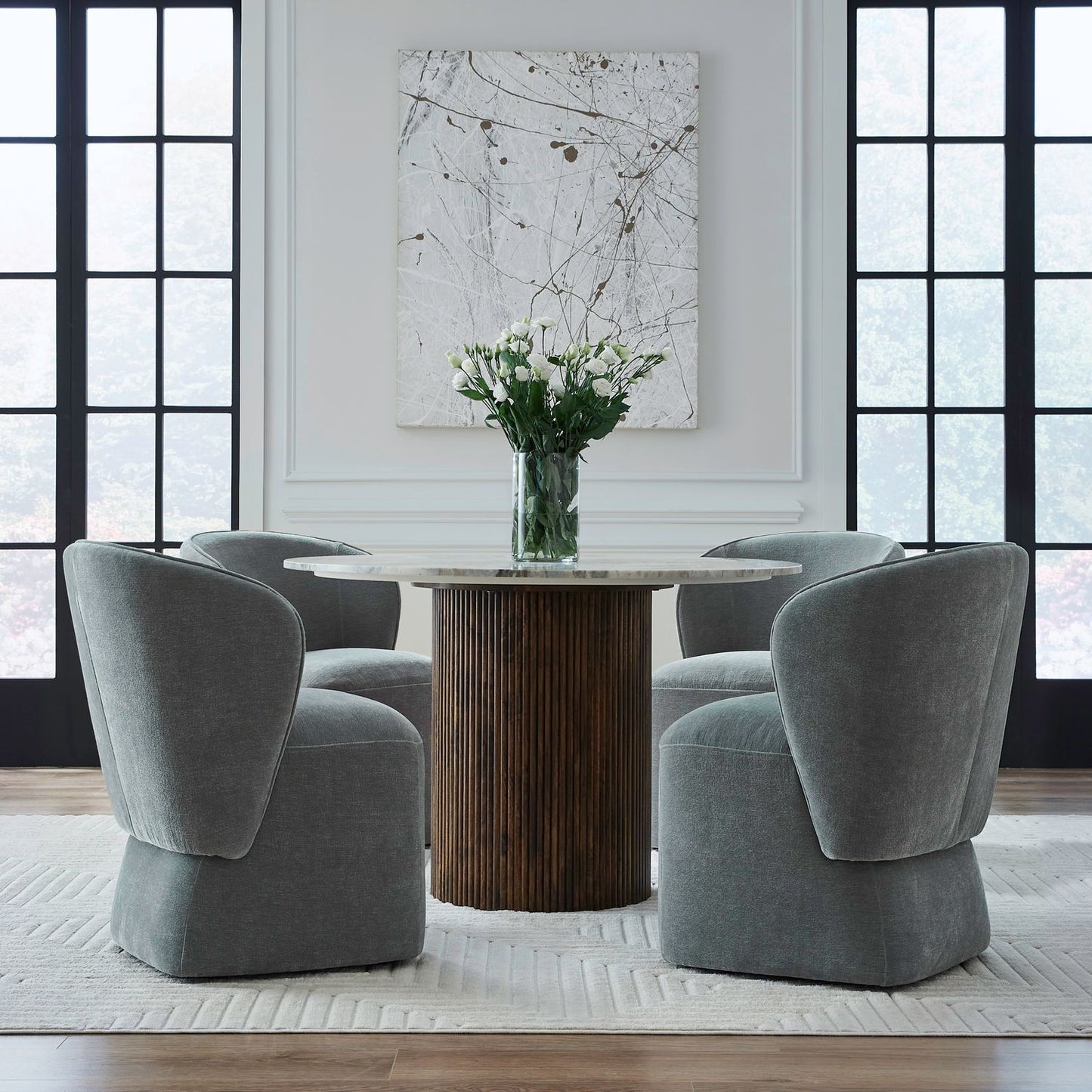 Accent Dining - Dining Chair With Casters - Hornell Furniture Outlet