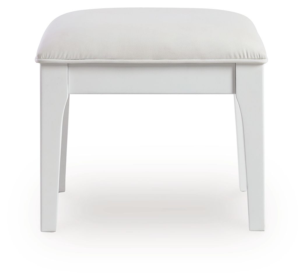 Chalanna - White - Vanity Stool - Hornell Furniture Outlet