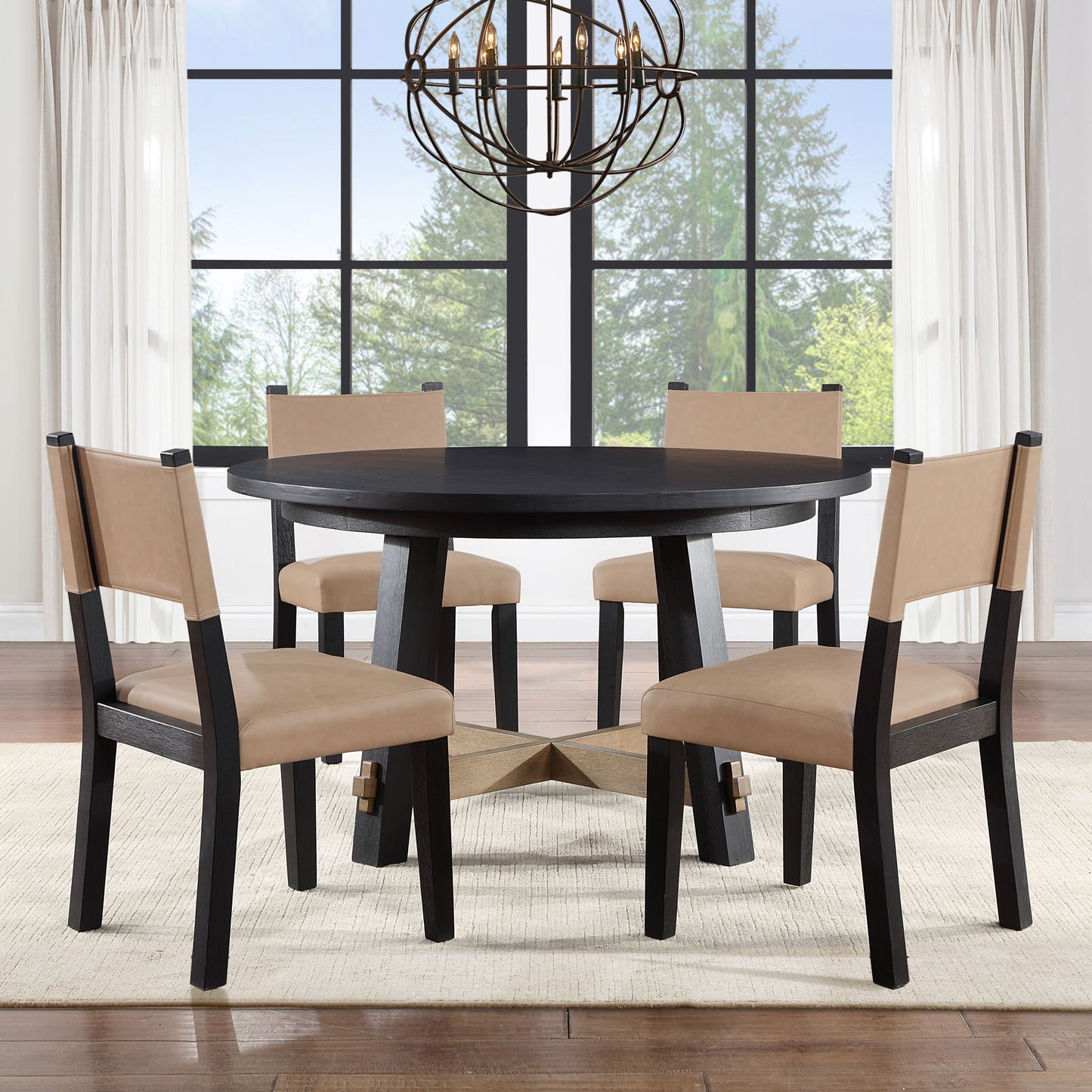 Aubrey - 5 Piece Round Dining Set - Hornell Furniture Outlet