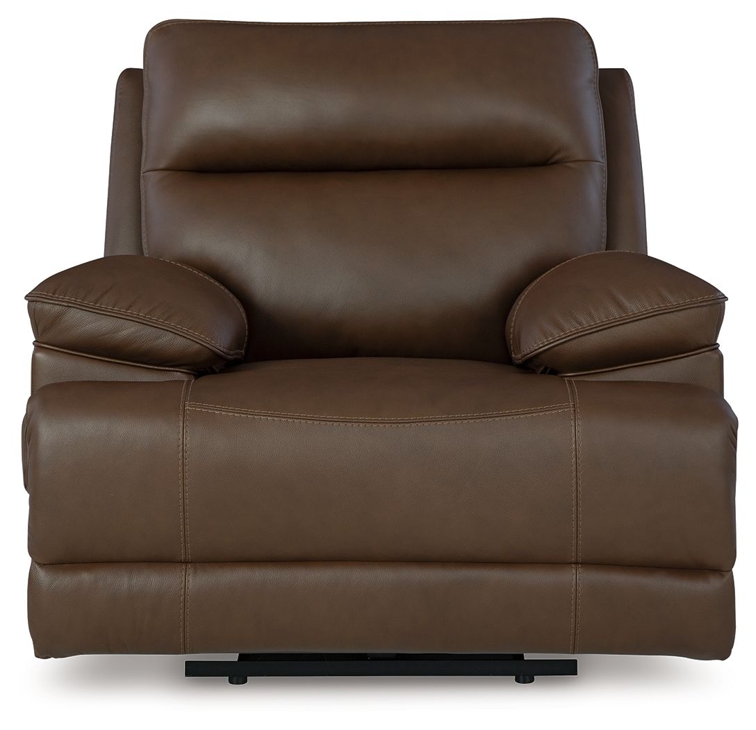 Vonryan - Tobacco - Power Recliner / Adj Headrest - Hornell Furniture Outlet