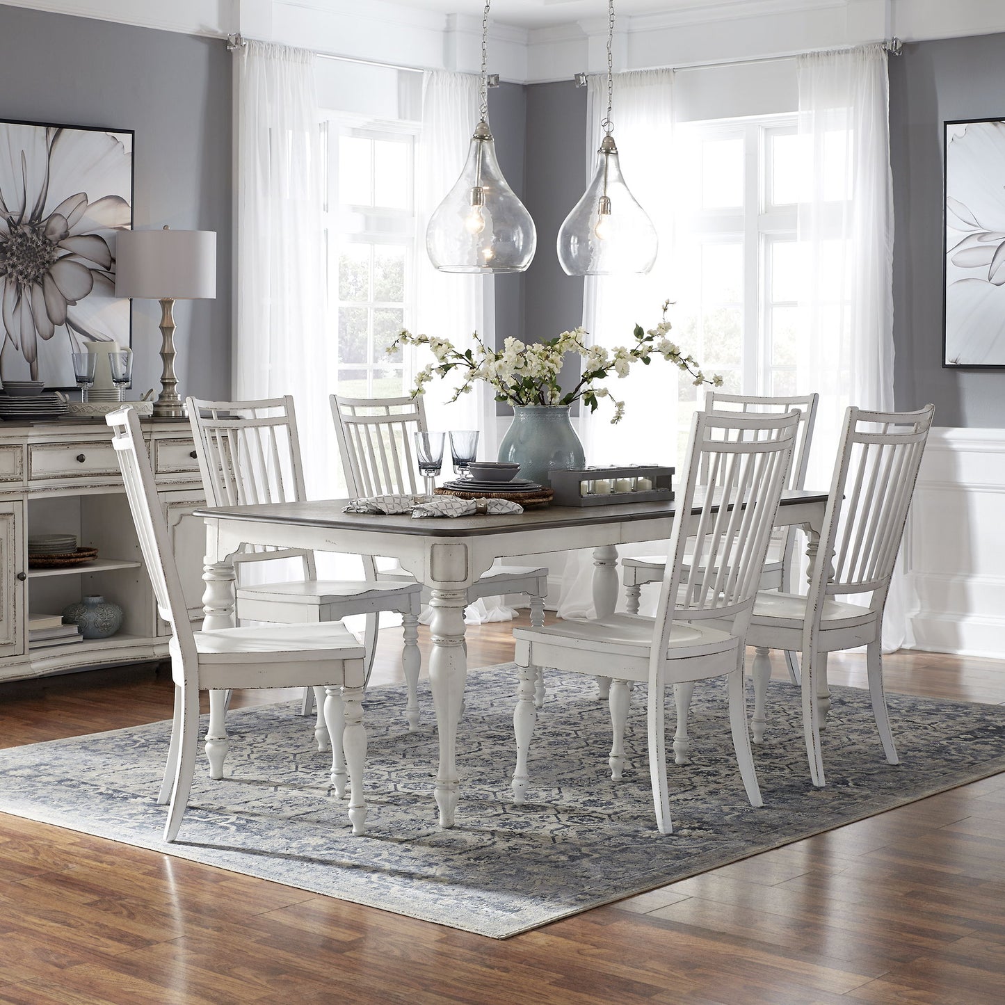 Magnolia Manor - Leg Table Set - Hornell Furniture Outlet