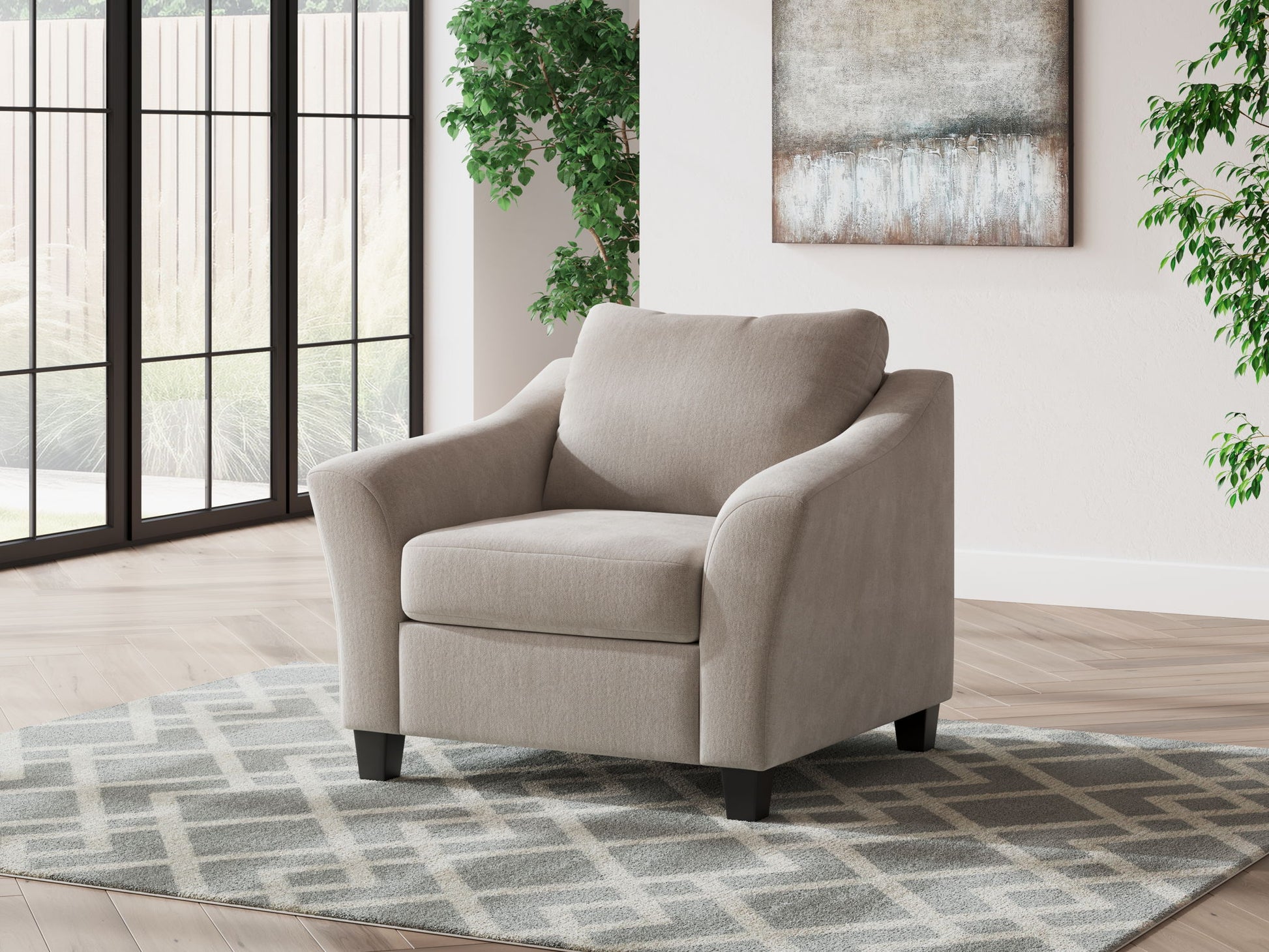 Willarae - Taupe - 2 Pc. - Chair And A Half, Ottoman - Hornell Furniture Outlet