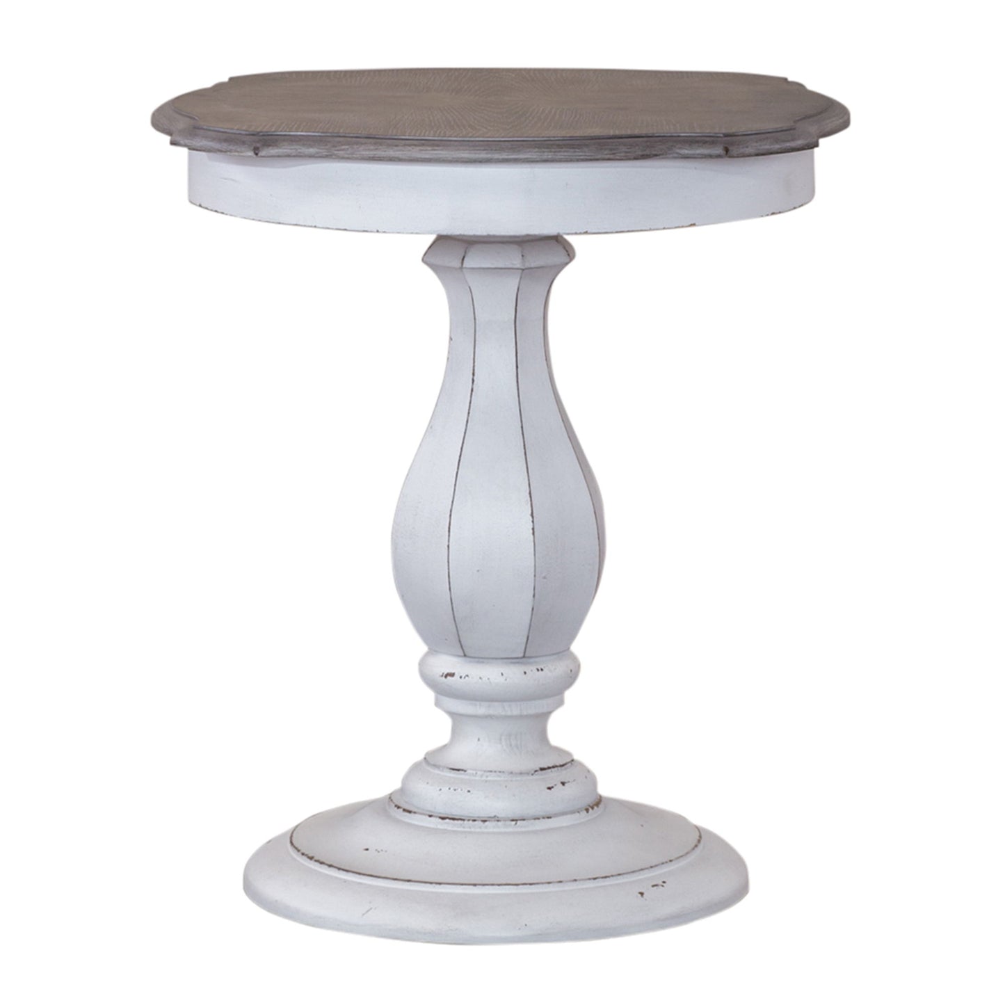 Magnolia Manor - Round Accent Table - White - Hornell Furniture Outlet