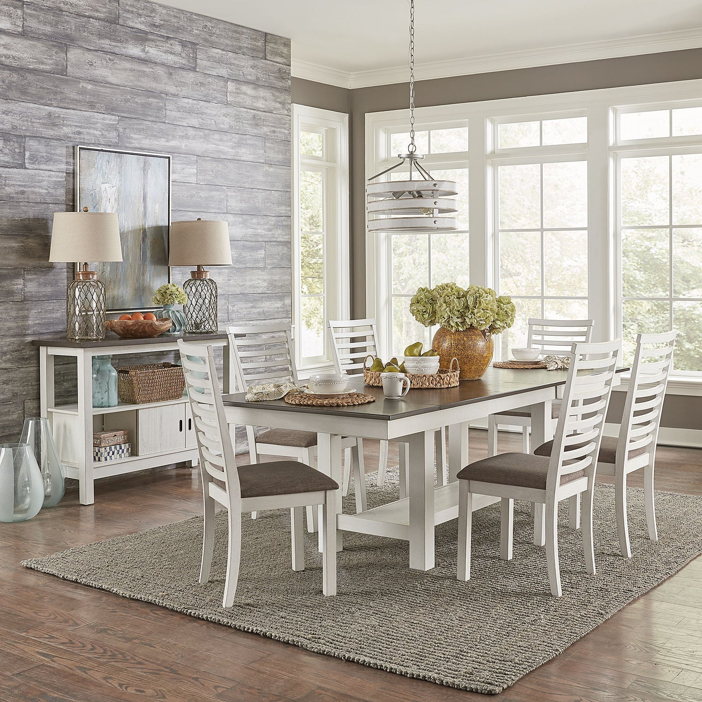 Brook Bay - Trestle Table Set - Hornell Furniture Outlet