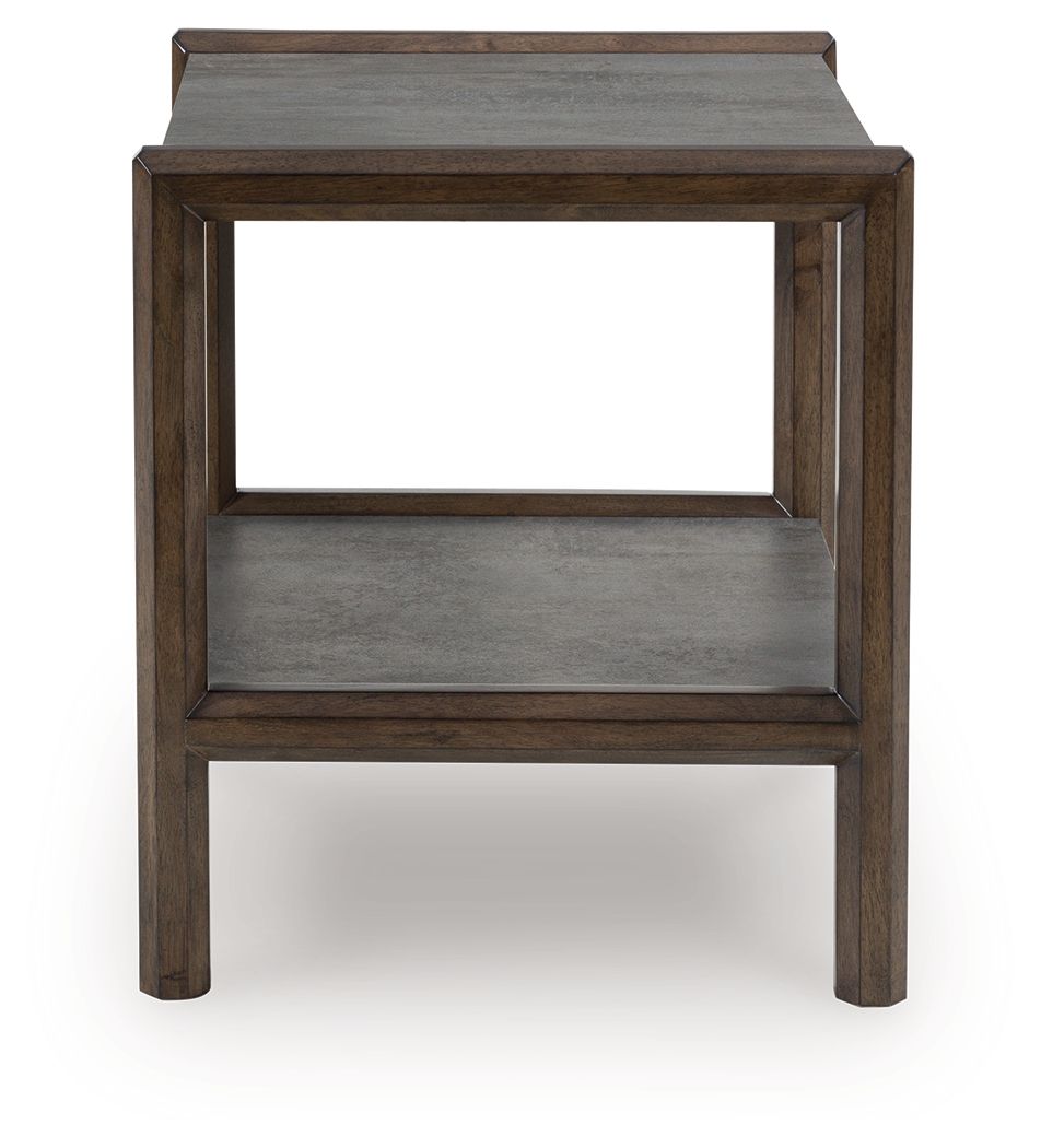 Kallenny - Brown / Gray - Rectangular End Table - Hornell Furniture Outlet