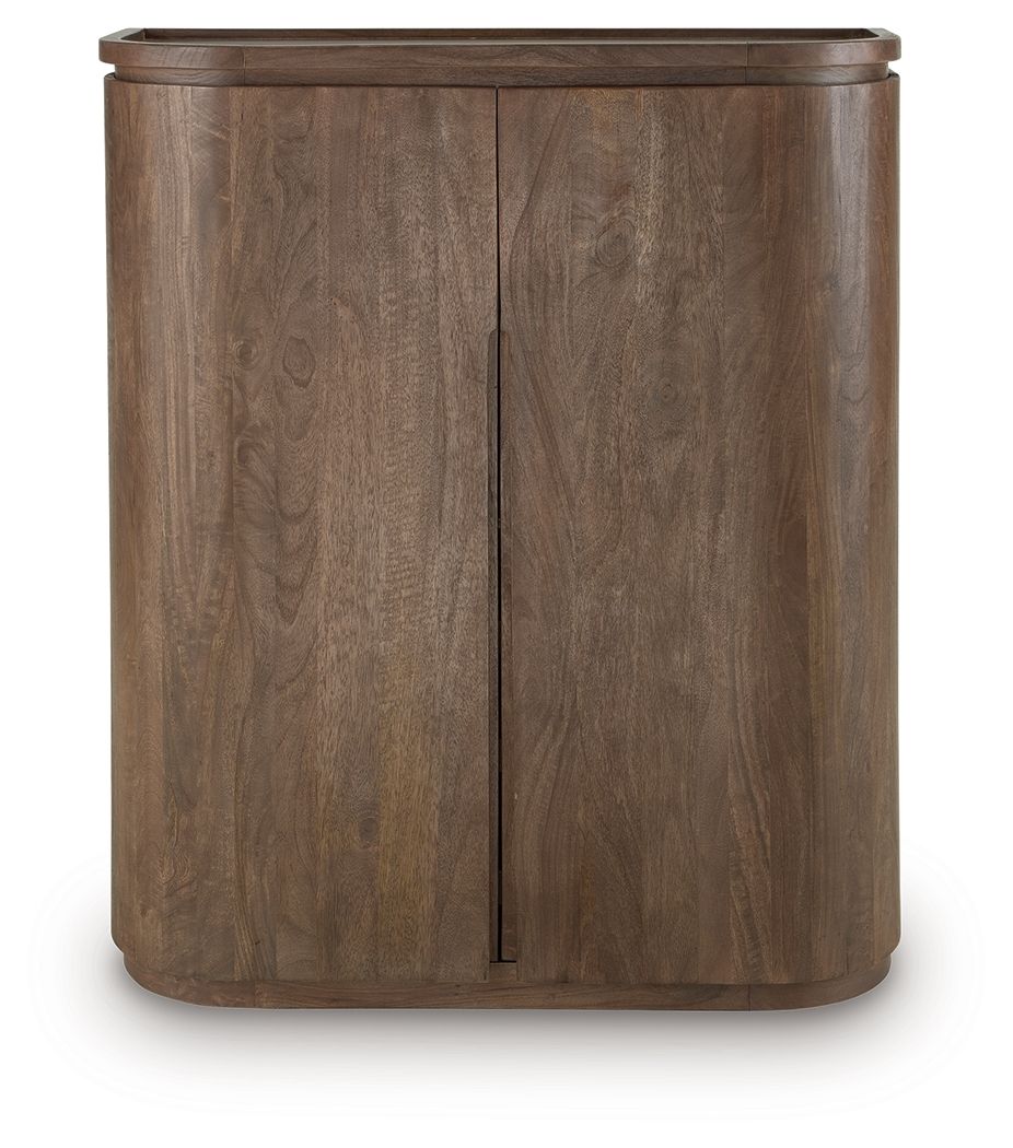 Landermont - Medium Brown - Bar Cabinet - Hornell Furniture Outlet