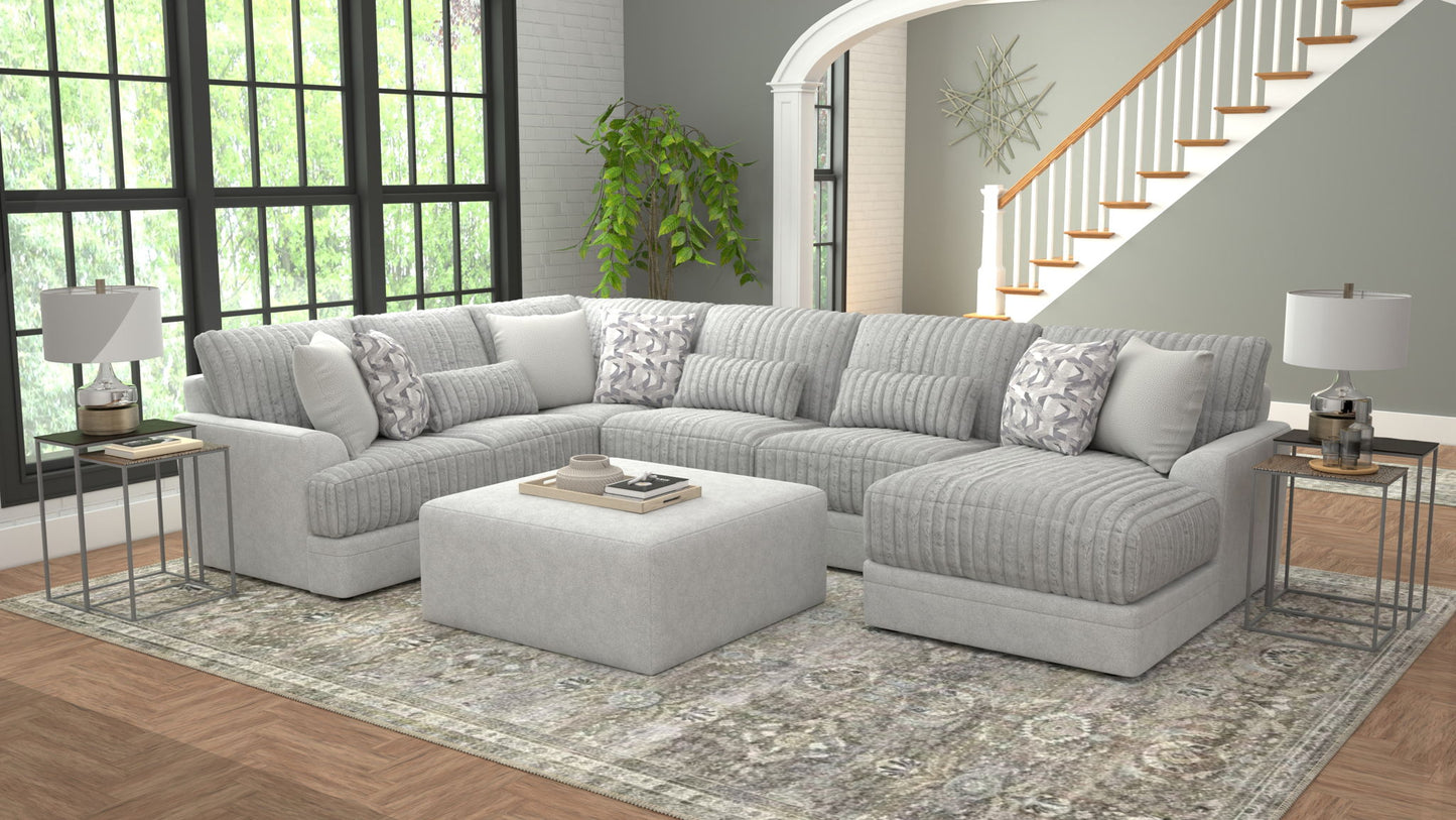 Titan - Sectional With Comfort Coil Seating, Cocktail Ottoman And Accent Pillows Included - Hornell Furniture Outlet