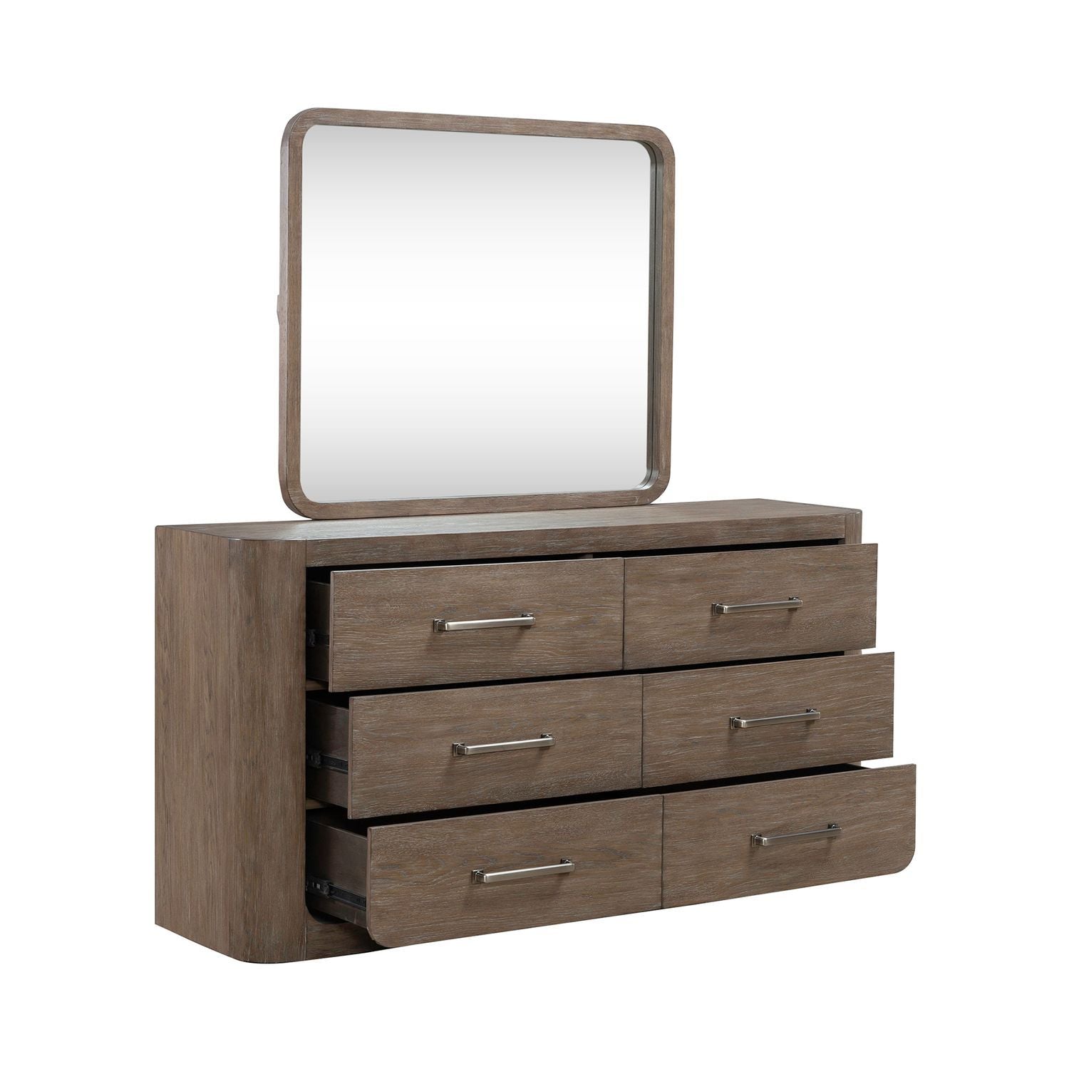 South Bend - Dresser & Mirror - Brown - Hornell Furniture Outlet