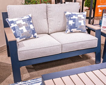 East Beach - Loveseat With Cushion - Blue