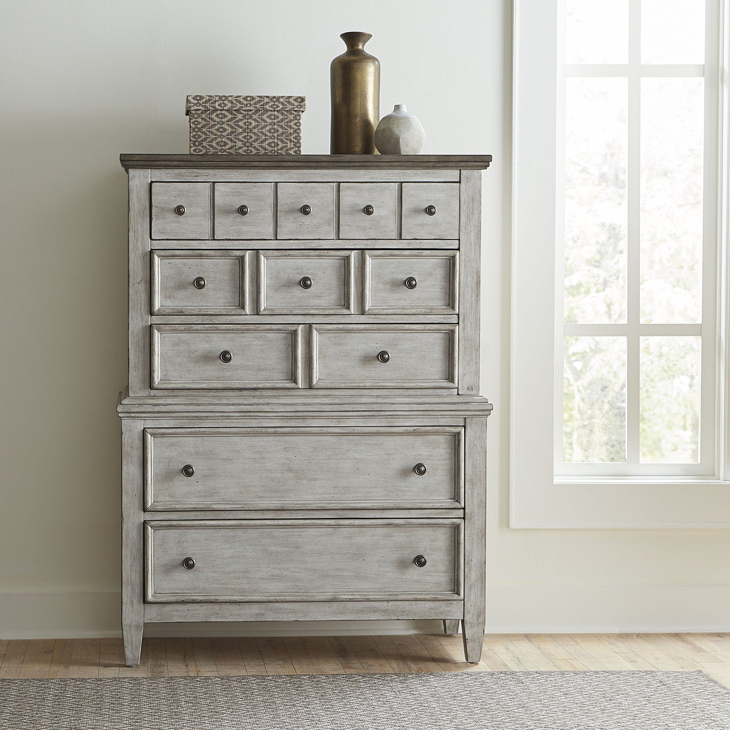 Heartland - 5 Drawer Chest - White - Hornell Furniture Outlet