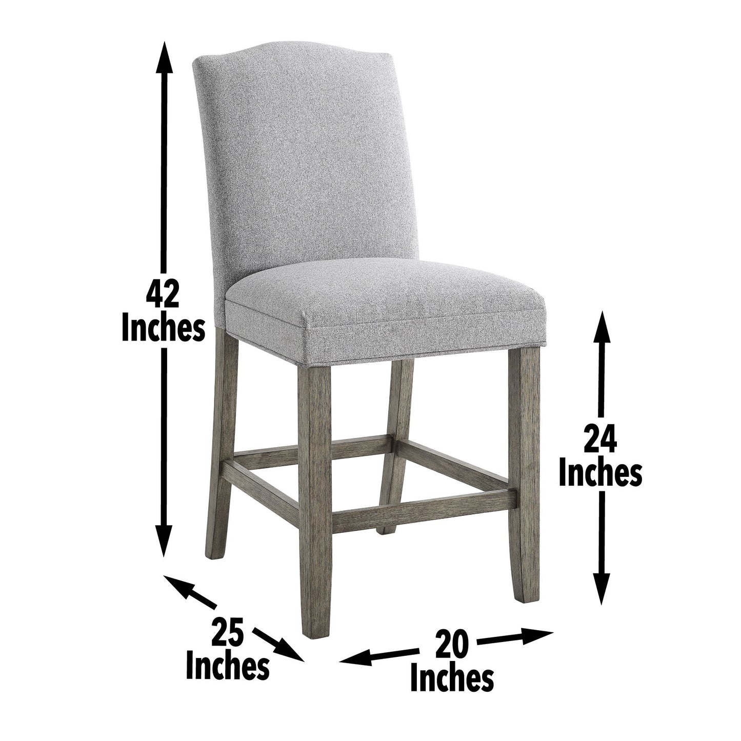 Grayson - Counter Chair (Set of 2) - Gray - Hornell Furniture Outlet