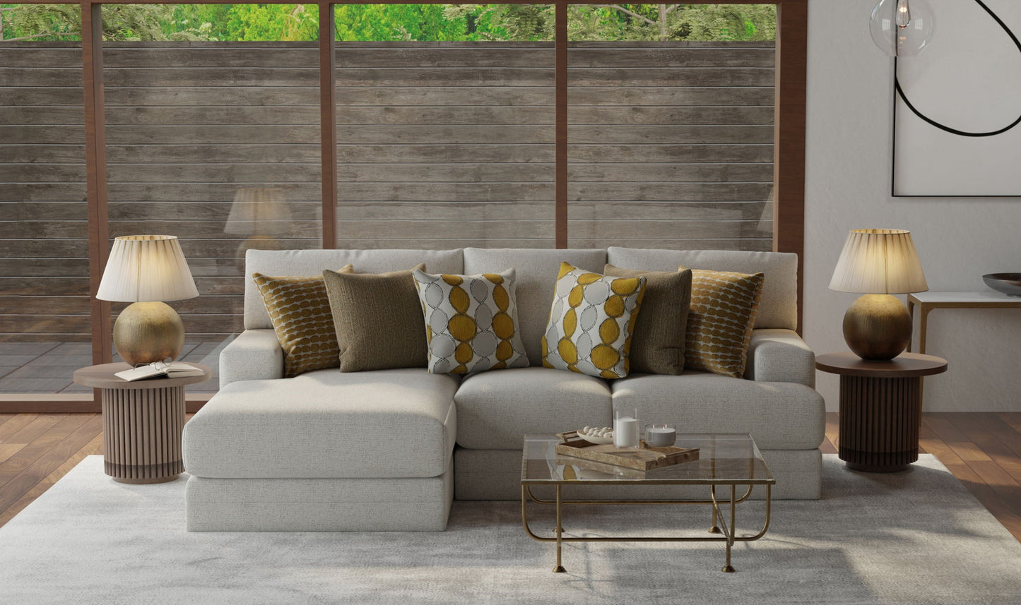 Tori - Sectional With Comfort Coil Seating And Accent Pillows Included - Hornell Furniture Outlet