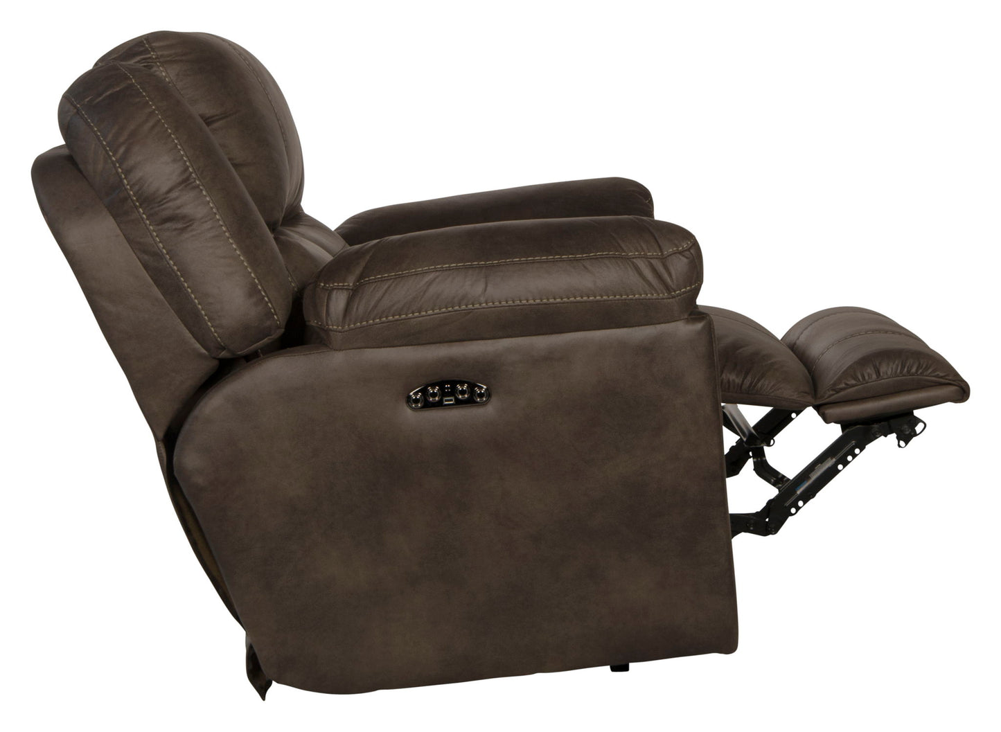 Ferrington - Power Lay Flat Recliner with Power Adjustable Headrest - Hornell Furniture Outlet