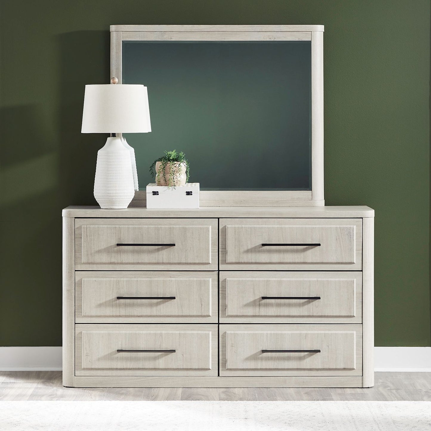 Modern Play - Dresser & Mirror - White - Hornell Furniture Outlet