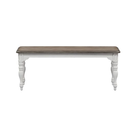 Magnolia Manor - Dining Bench - White - Hornell Furniture Outlet