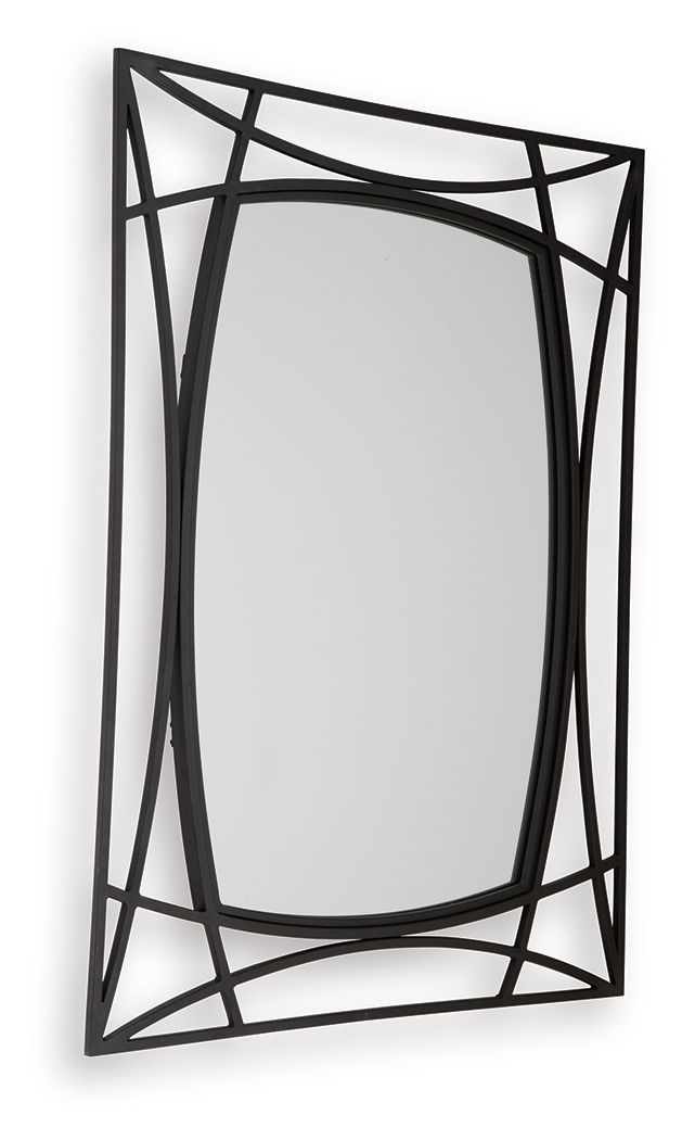 Freenville - Black - Accent Mirror - Hornell Furniture Outlet