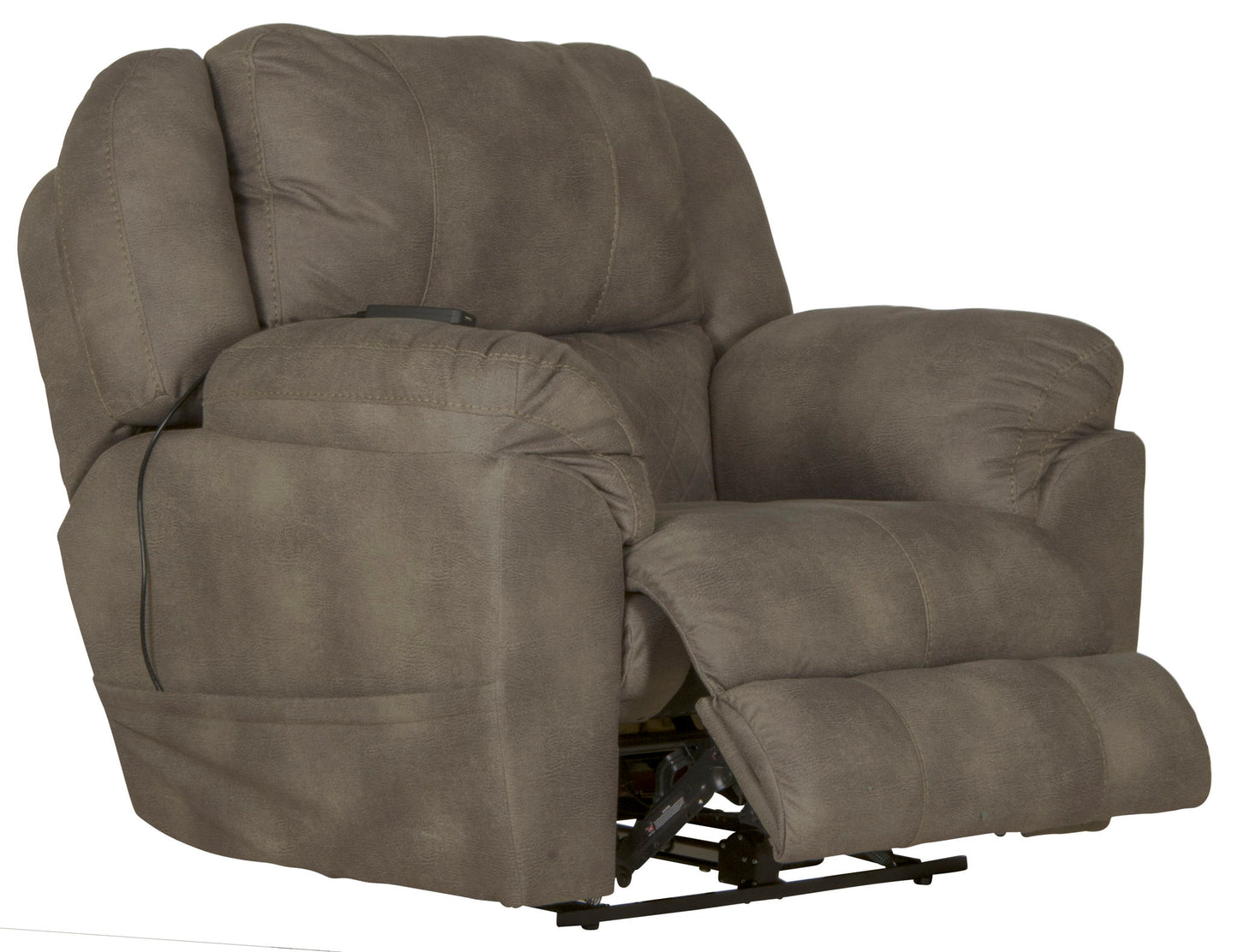 Flynn - Power Lay Flat Recliner With Power Adjustable Headrest & Lumbar And Dual Heat & Massage - Fig - Hornell Furniture Outlet