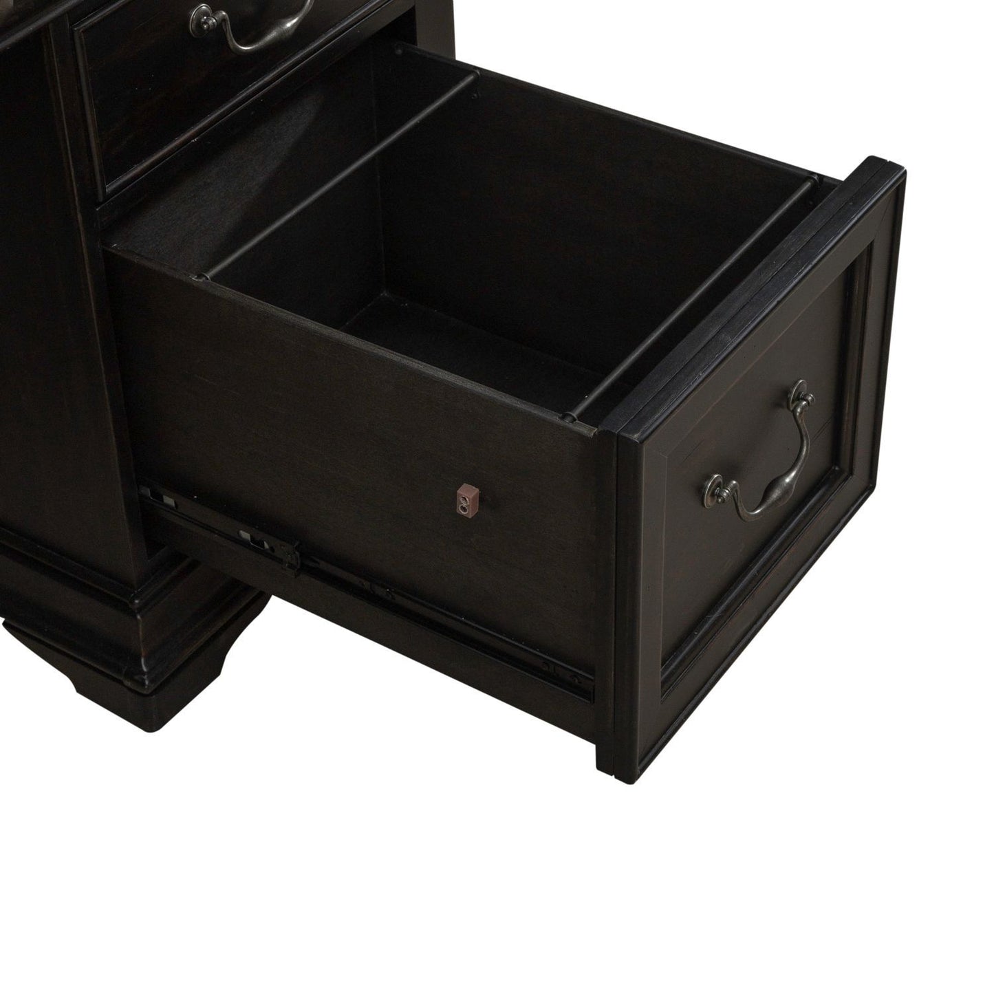 Meritage - Jr Executive Desk - Black - Hornell Furniture Outlet